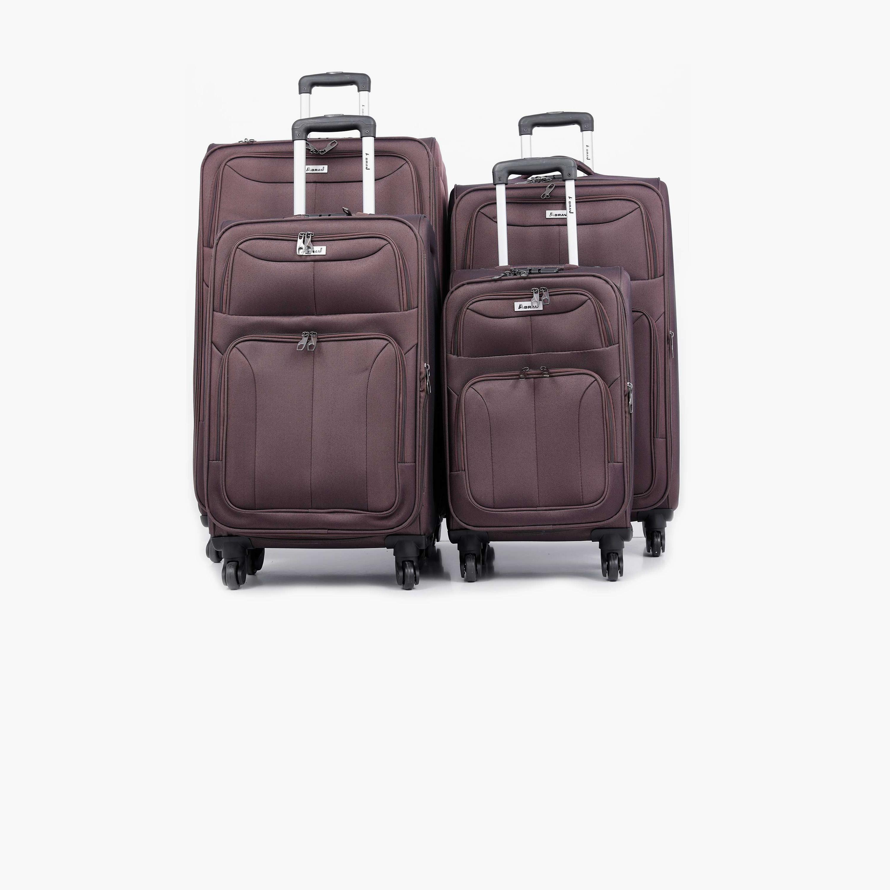 باراجون- طقم 4 شنط نايلون بأربع عجلات دوارة وجوانب طرية مع قفل مركب-travel-luggagesandbags-luggage-image-9