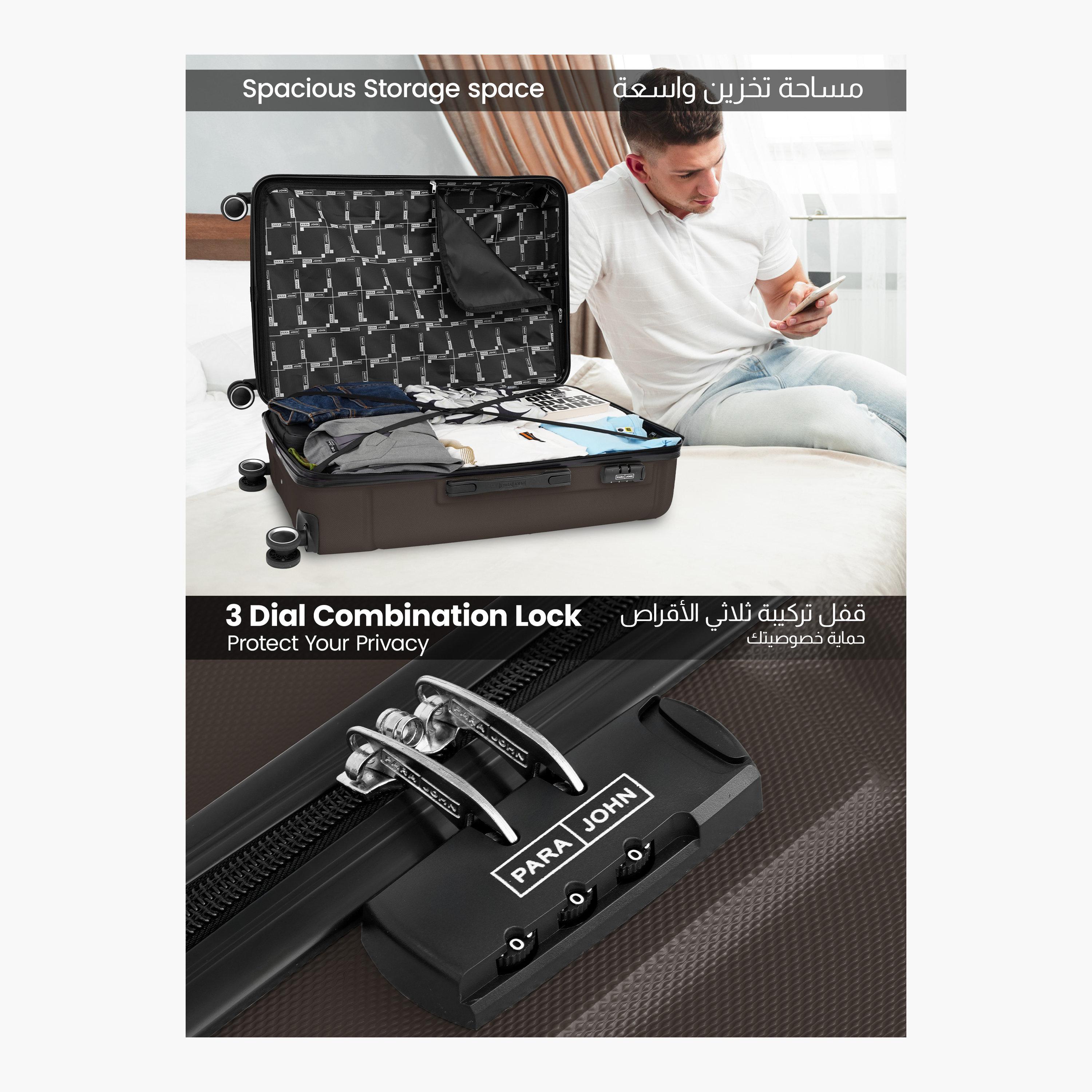 Para John Set of 2 ABS Hard Sided 4-Wheeler Spinner Trolley Bag with Combination Lock-travel-luggagesandbags-luggage-image-8
