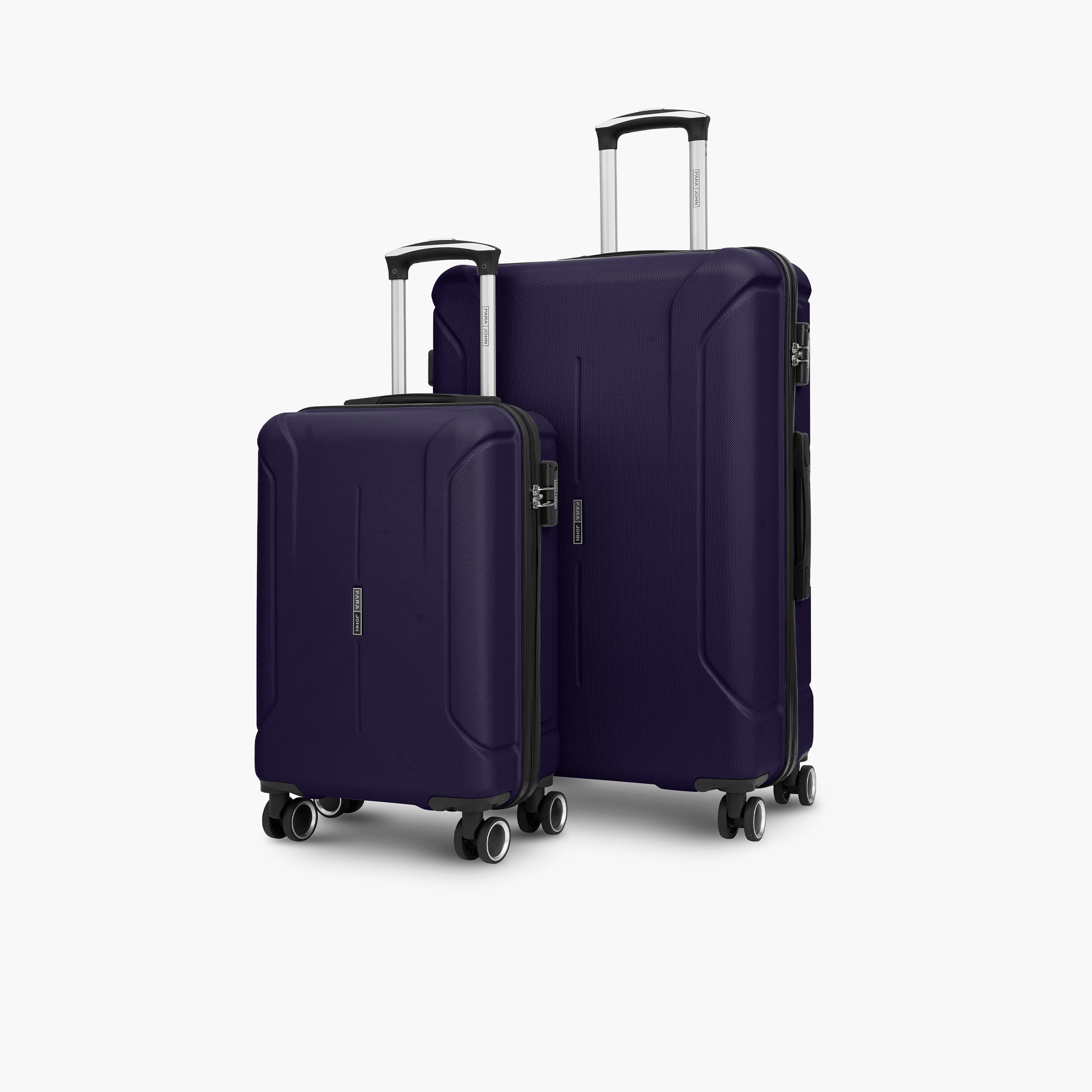 Para John Set of 2 ABS Hard Sided 4-Wheeler Spinner Trolley Bag with Combination Lock-travel-luggagesandbags-luggage-image-1