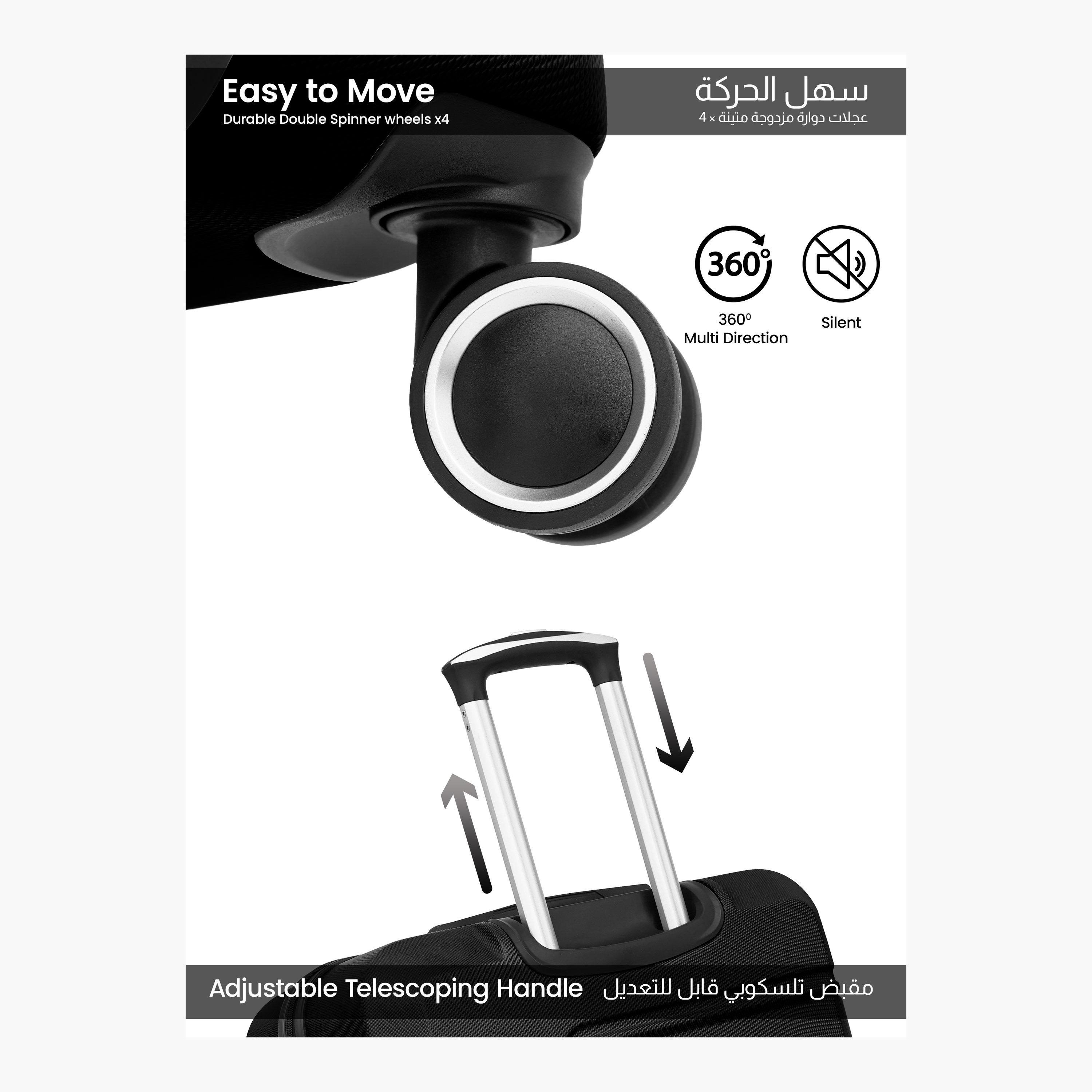 باراجون- طقم شنطتين بأربع عجلات دوارة من مادة ABS وجوانب صلبة مع قفل مركب-travel-luggagesandbags-luggage-image-22