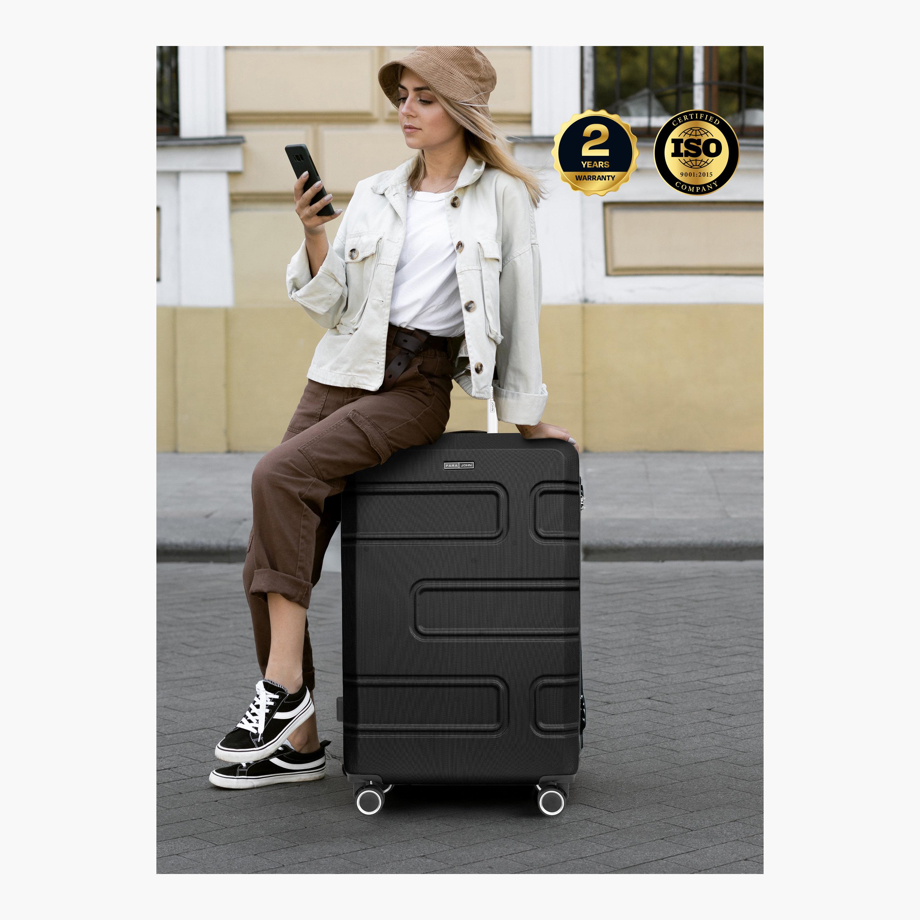 باراجون- طقم شنطتين بأربع عجلات دوارة من مادة ABS وجوانب صلبة مع قفل مركب-travel-luggagesandbags-luggage-image-25