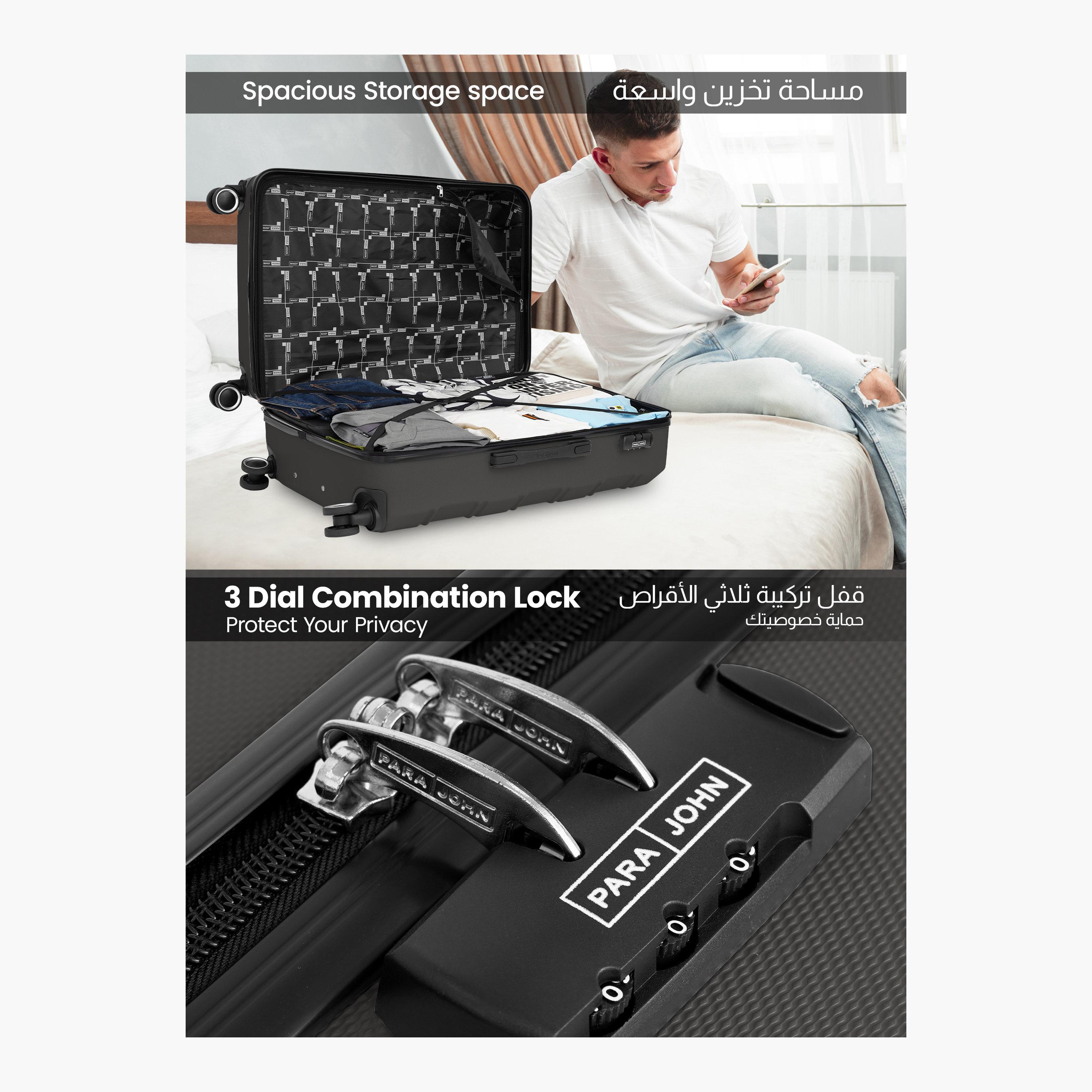 باراجون- طقم شنطتين بأربع عجلات دوارة من مادة ABS وجوانب صلبة مع قفل مركب-travel-luggagesandbags-luggage-image-3