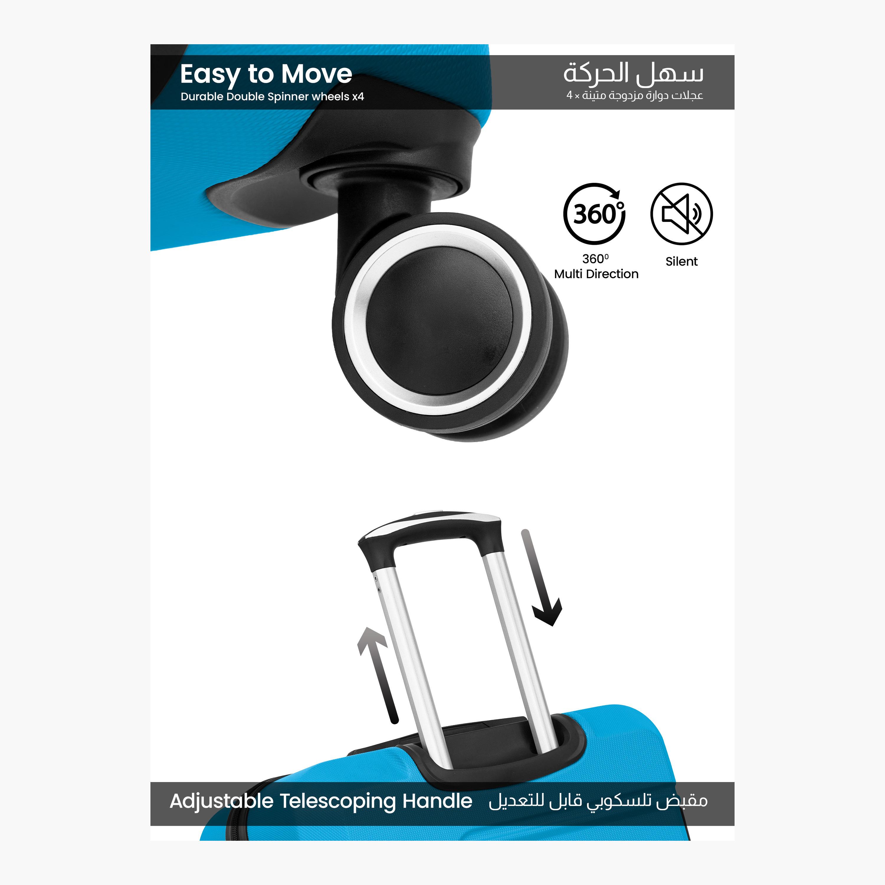 باراجون- طقم شنطتين بأربع عجلات دوارة من مادة ABS وجوانب صلبة مع قفل مركب-travel-luggagesandbags-luggage-image-12
