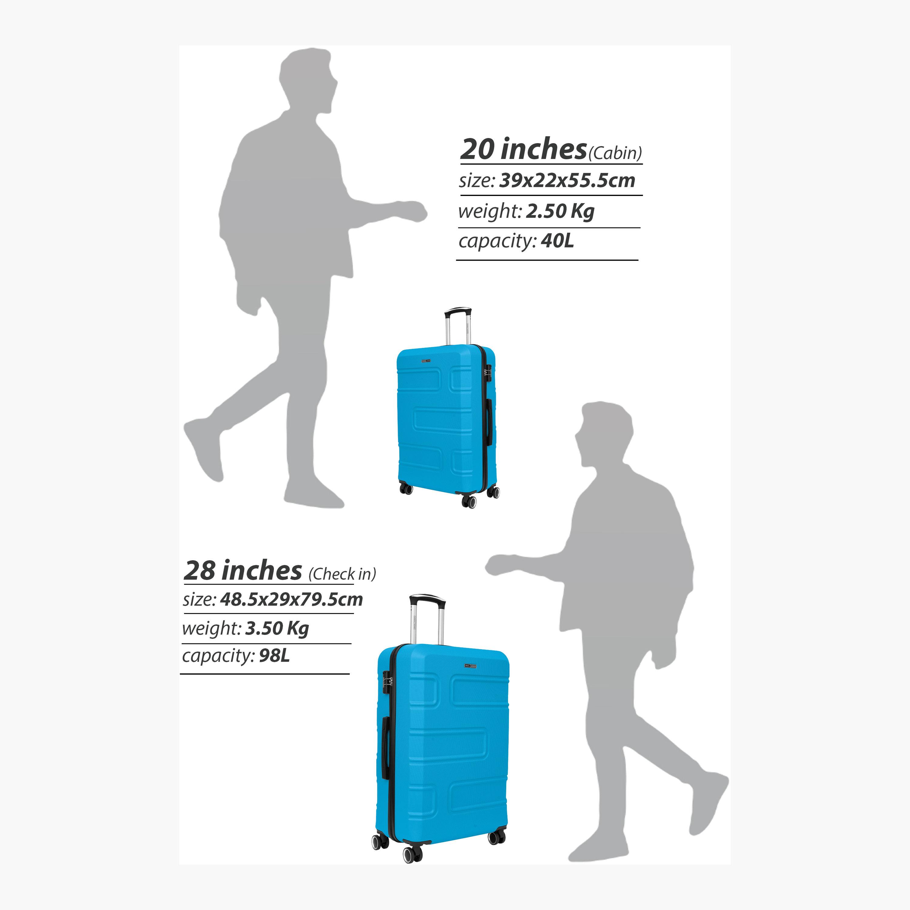 باراجون- طقم شنطتين بأربع عجلات دوارة من مادة ABS وجوانب صلبة مع قفل مركب-travel-luggagesandbags-luggage-image-14