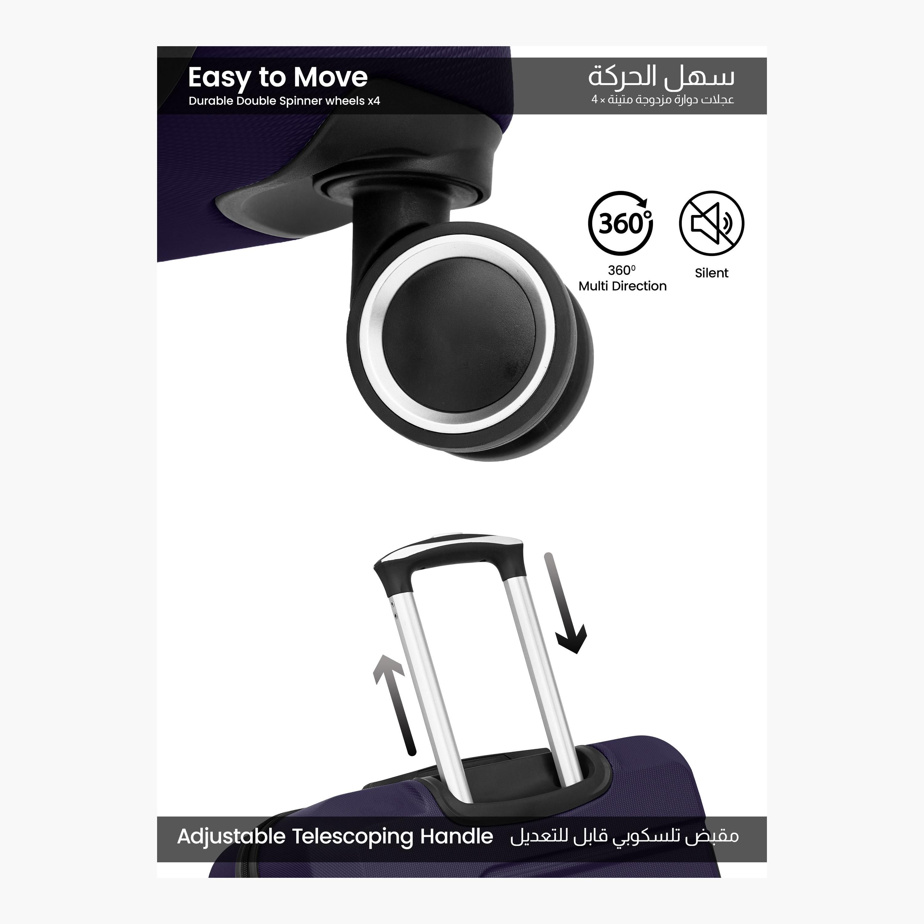 باراجون- طقم شنطتين بأربع عجلات دوارة من مادة ABS وجوانب صلبة مع قفل مركب-travel-luggagesandbags-luggage-image-7