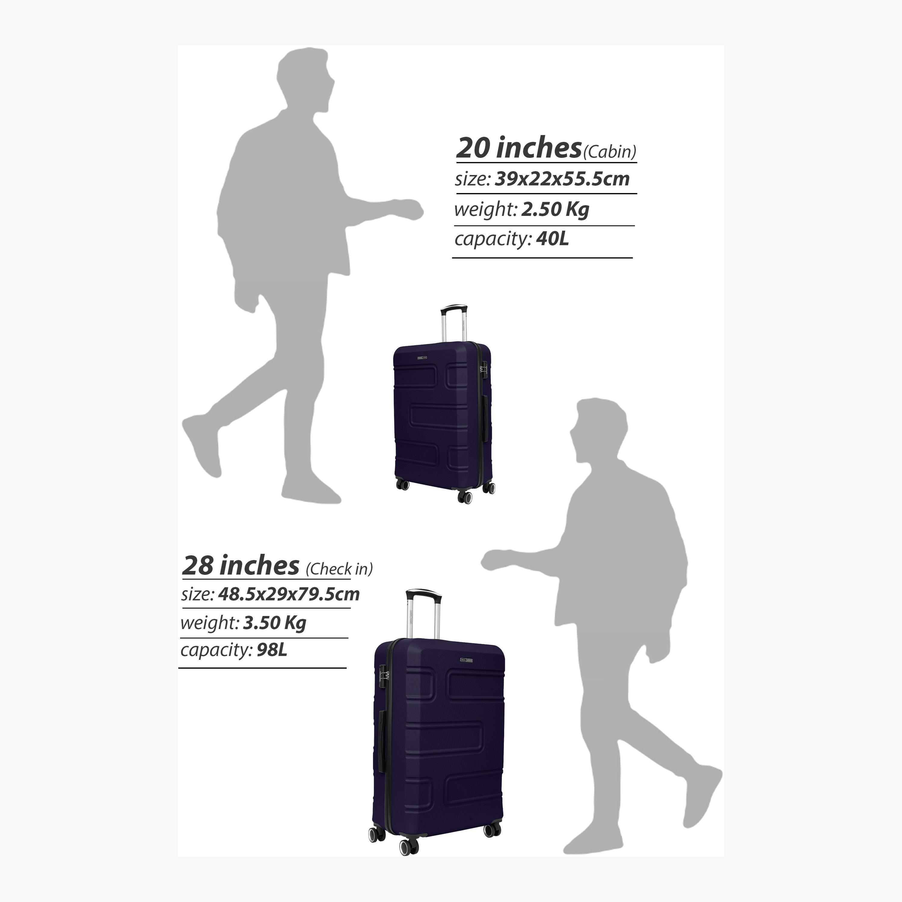 باراجون- طقم شنطتين بأربع عجلات دوارة من مادة ABS وجوانب صلبة مع قفل مركب-travel-luggagesandbags-luggage-image-9