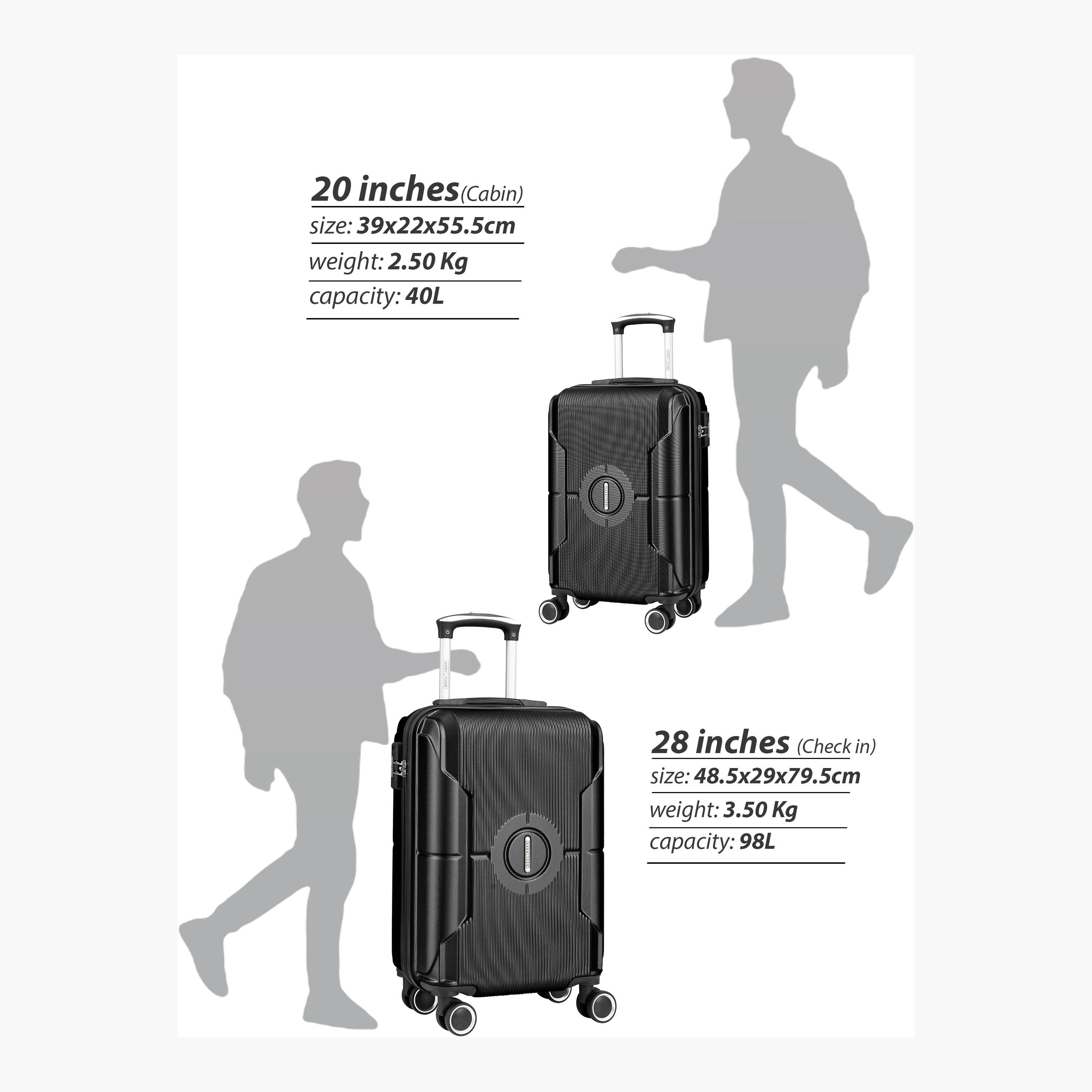 Para John Set of 2 ABS Hard Sided 4-Wheeler Spinner Trolley Bag with Combination Lock-travel-luggagesandbags-luggage-image-5