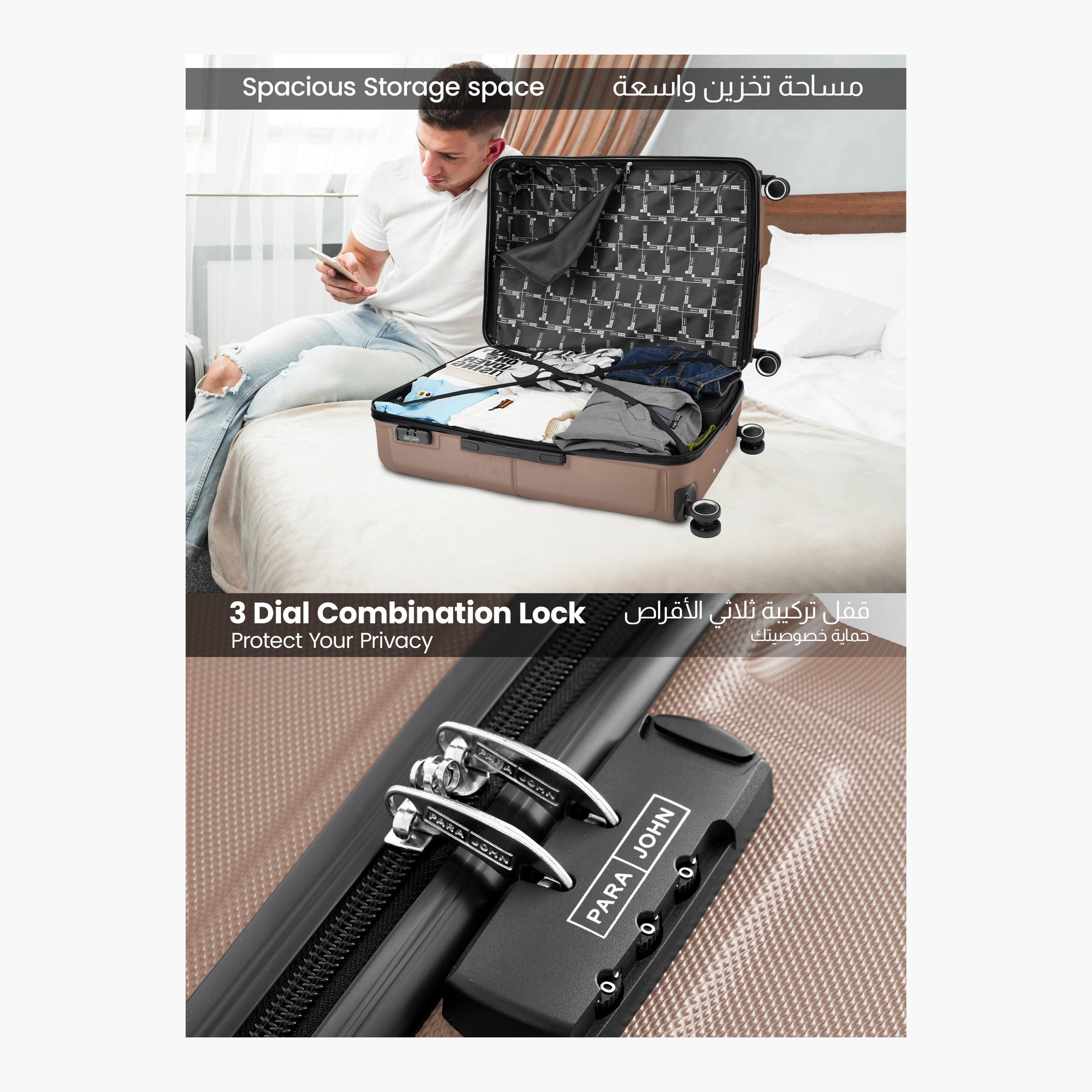 باراجون- طقم شنطتين بأربع عجلات دوارة من مادة ABS وجوانب صلبة مع قفل مركب-travel-luggagesandbags-luggage-image-8