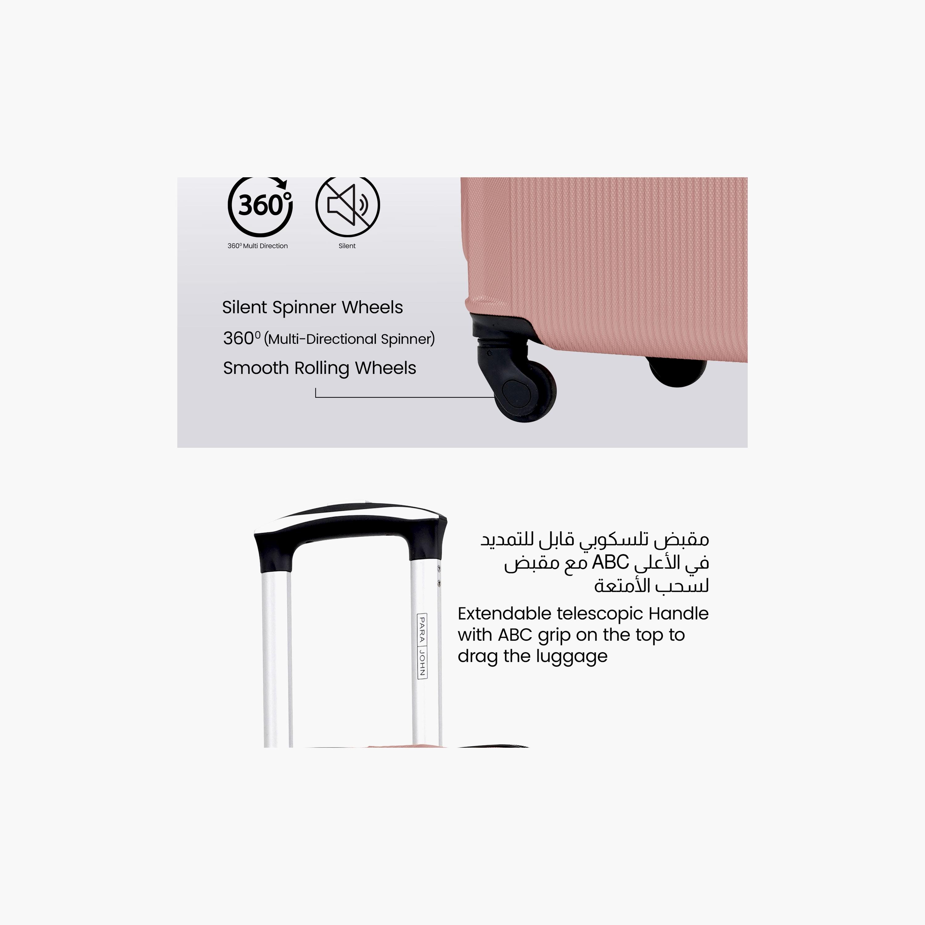 باراجون- طقم شنطتين بأربع عجلات دوارة من مادة ABS وجوانب صلبة مع قفل مركب-travel-luggagesandbags-luggage-image-10