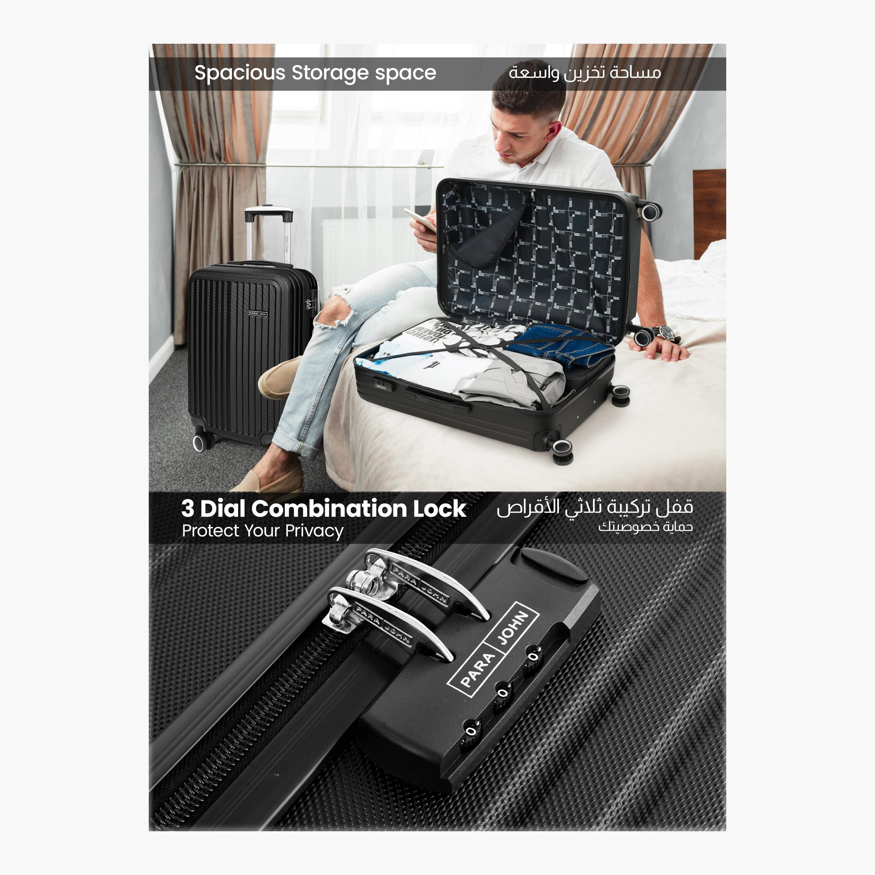 باراجون- طقم شنطتين بأربع عجلات دوارة من مادة ABS وجوانب صلبة مع قفل مركب-travel-luggagesandbags-luggage-image-45