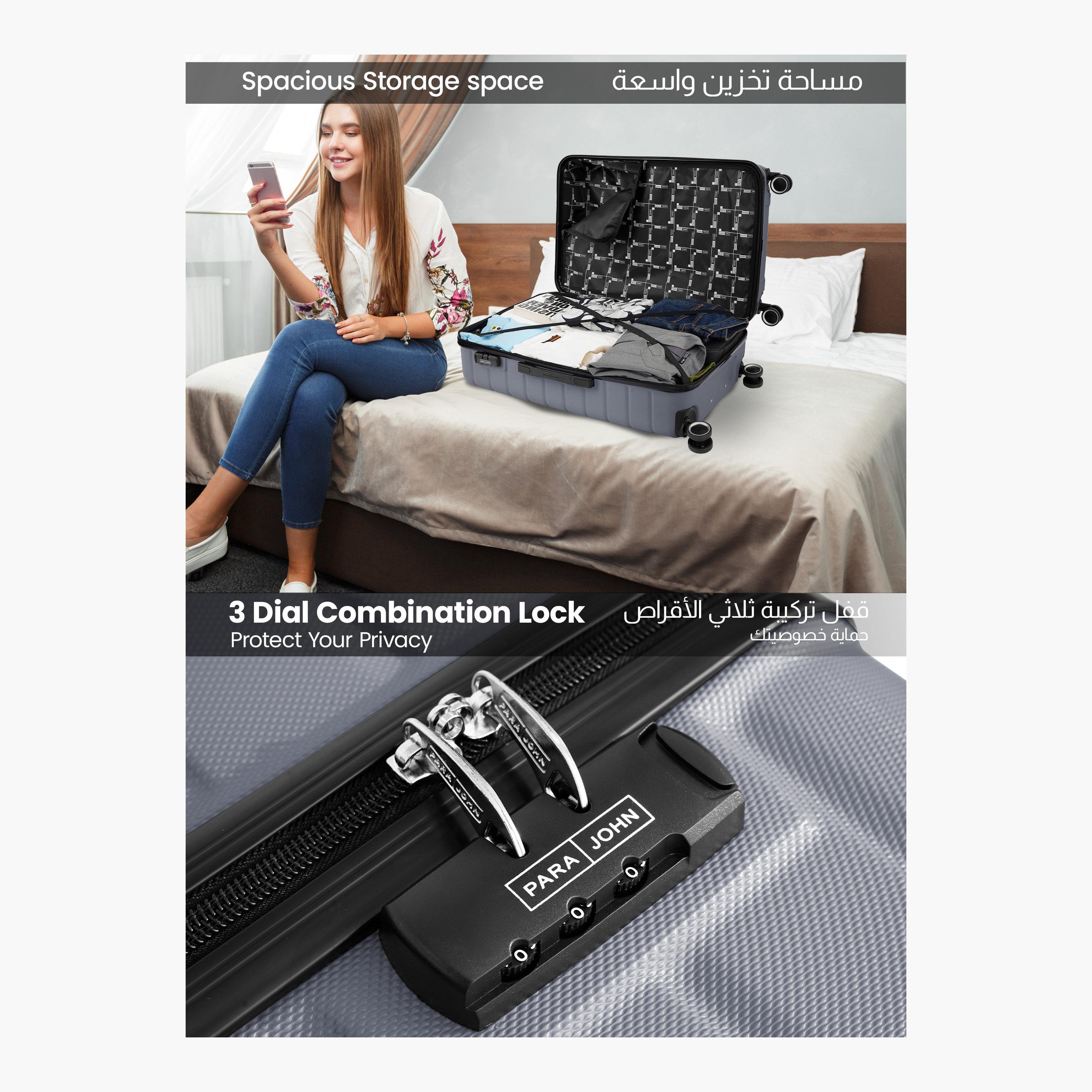 Para John Set of 2 ABS Hard Sided 4-Wheeler Spinner Trolley Bag with Combination Lock-travel-luggagesandbags-luggage-image-3