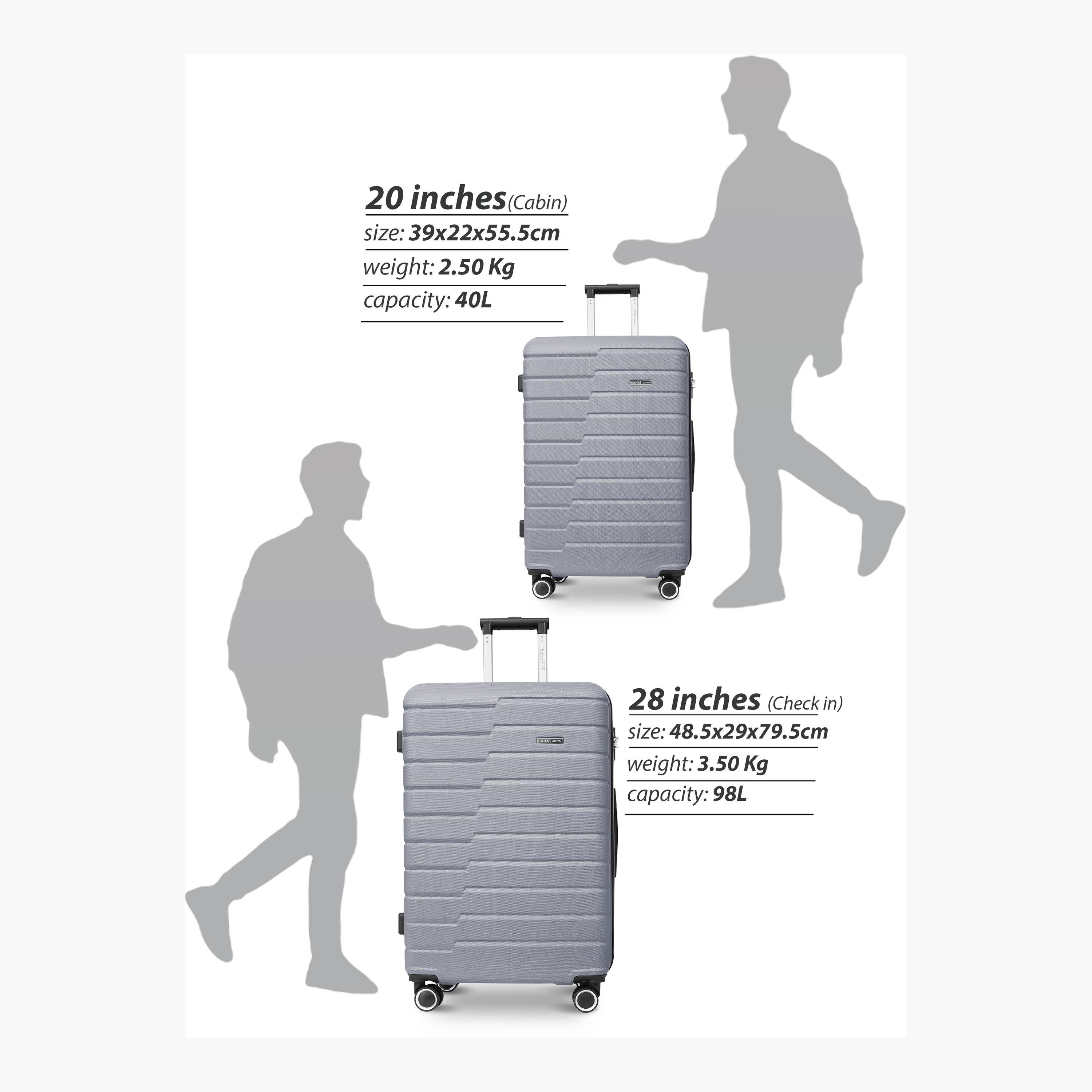 Para John Set of 2 ABS Hard Sided 4-Wheeler Spinner Trolley Bag with Combination Lock-travel-luggagesandbags-luggage-image-4
