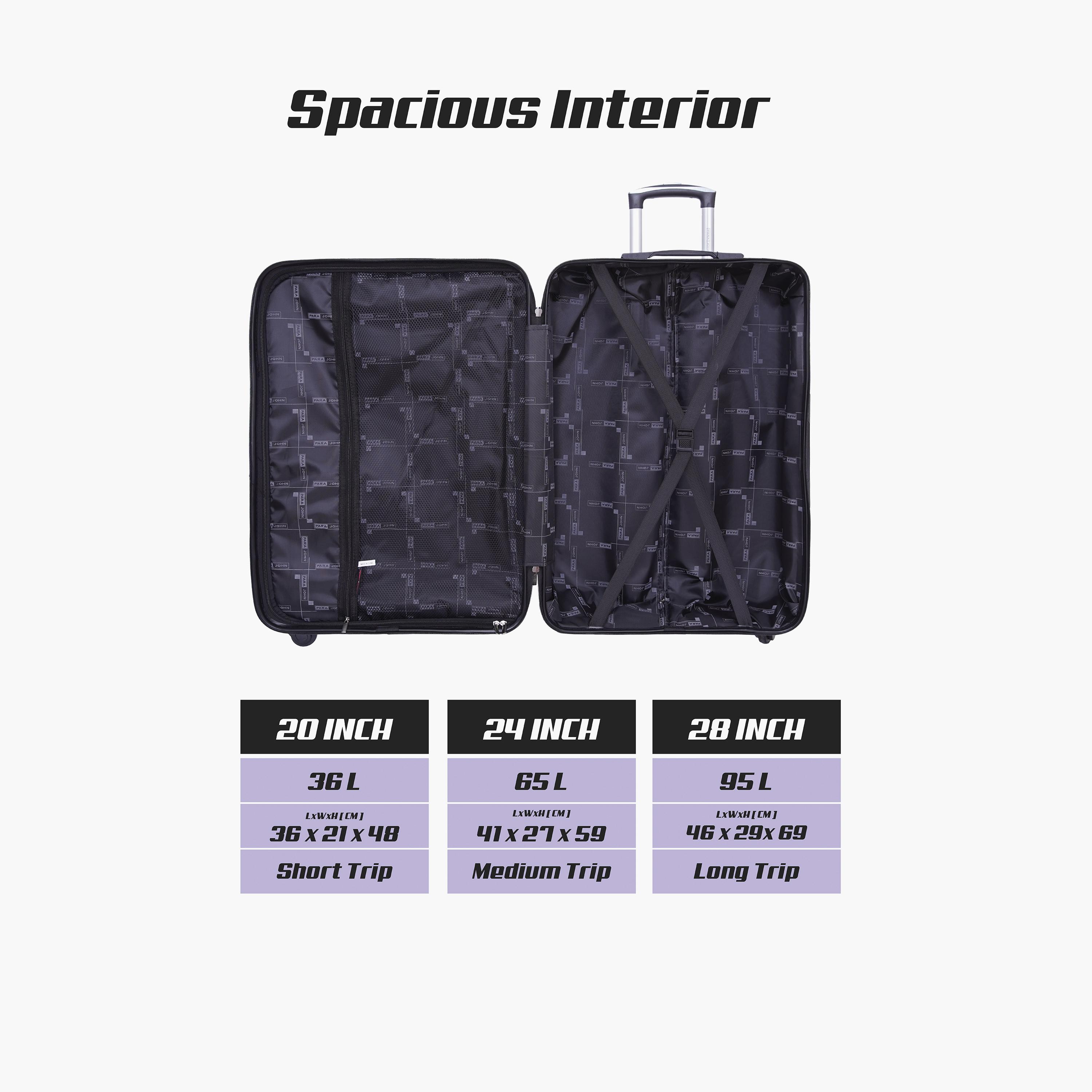 باراجون- طقم 3 شنط بأربع عجلات دوارة من مادة ABS وجوانب صلبة مع قفل مركب-travel-luggagesandbags-luggage-image-15