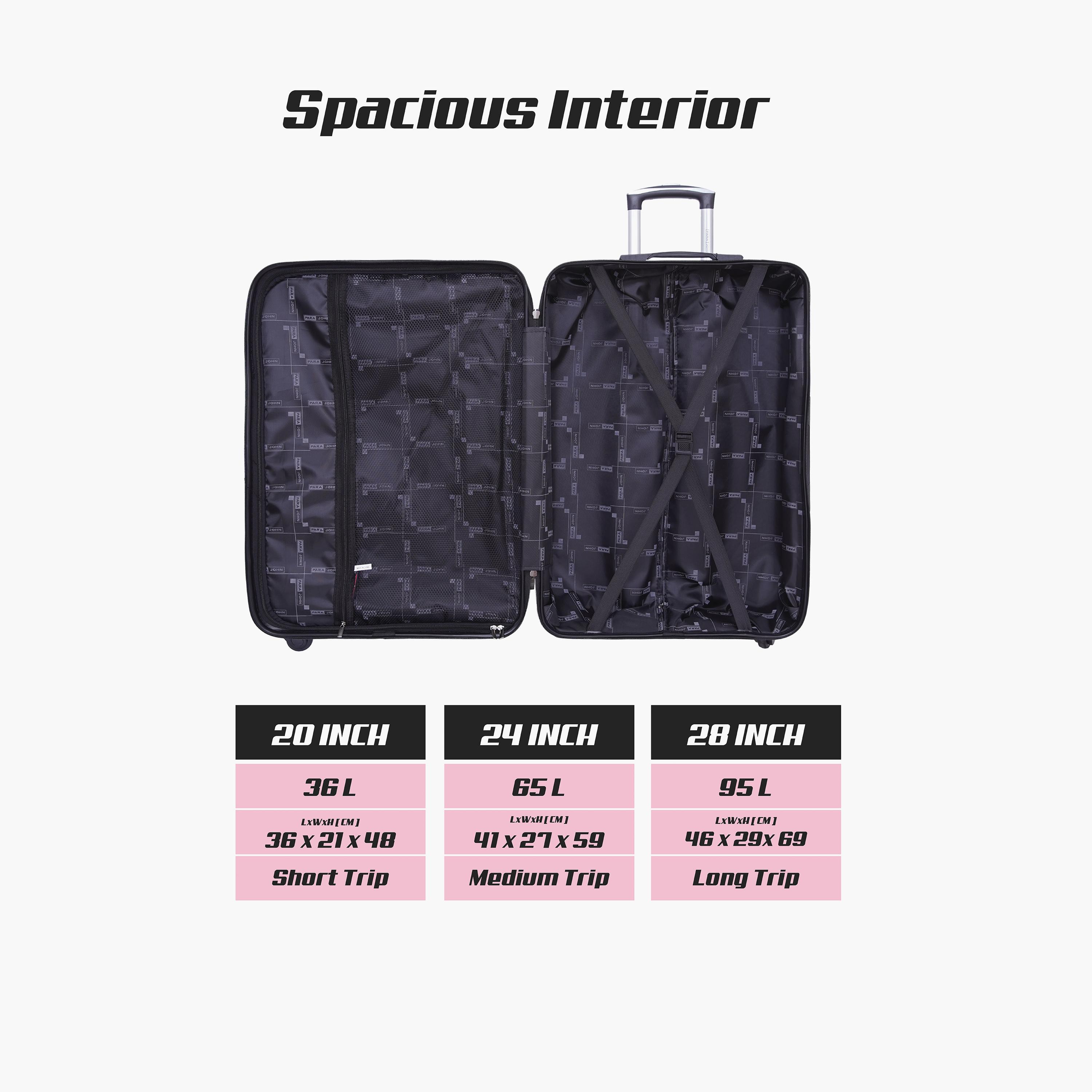 باراجون- طقم 3 شنط بأربع عجلات دوارة من مادة ABS وجوانب صلبة مع قفل مركب-travel-luggagesandbags-luggage-image-20
