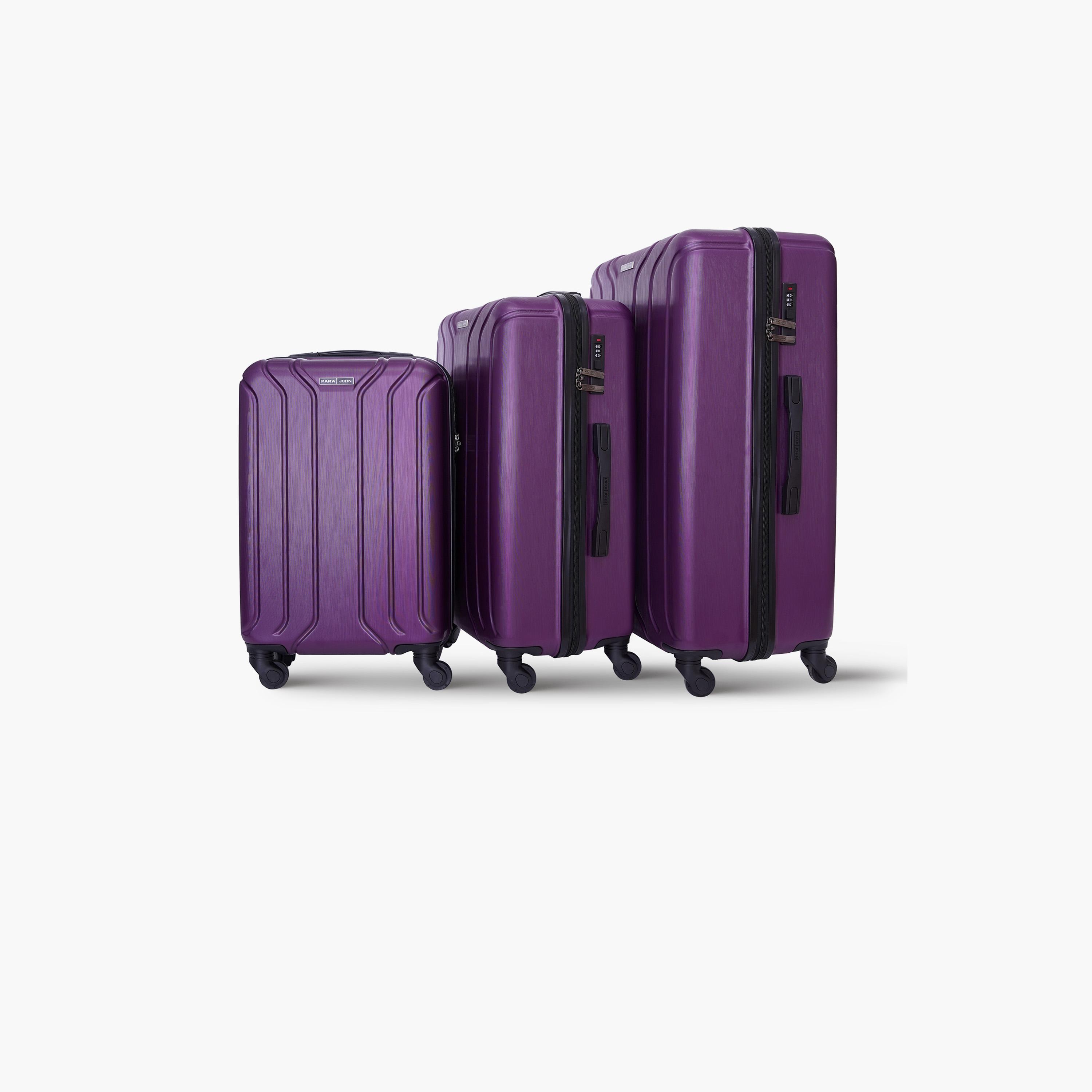 باراجون- طقم 3 شنط بأربع عجلات دوارة من مادة ABS وجوانب صلبة مع قفل مركب-travel-luggagesandbags-luggage-image-21