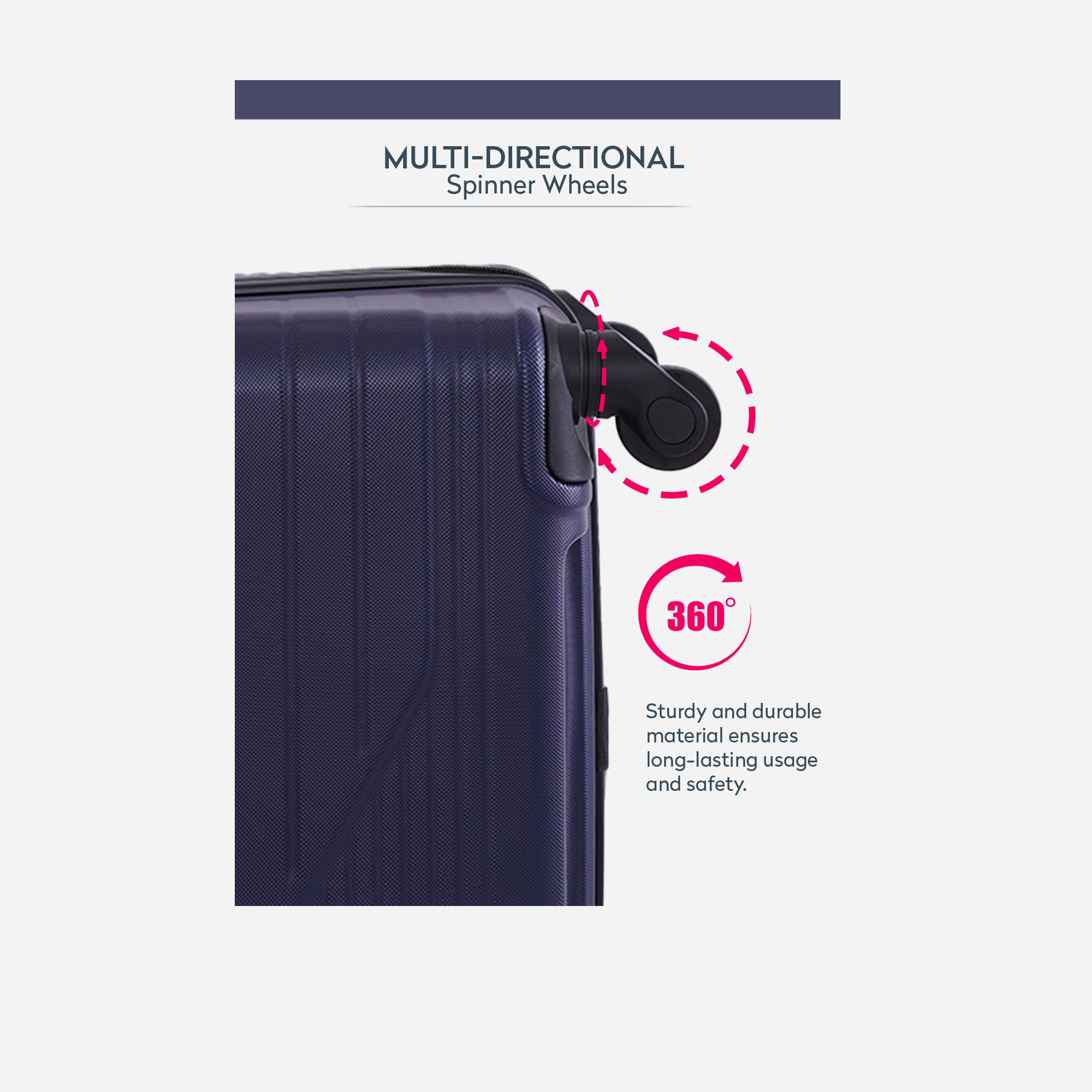 Para John Set of 3 ABS Hard Sided 4-Wheeler Spinner Trolley Bag with Combination Lock-travel-luggagesandbags-luggage-image-18