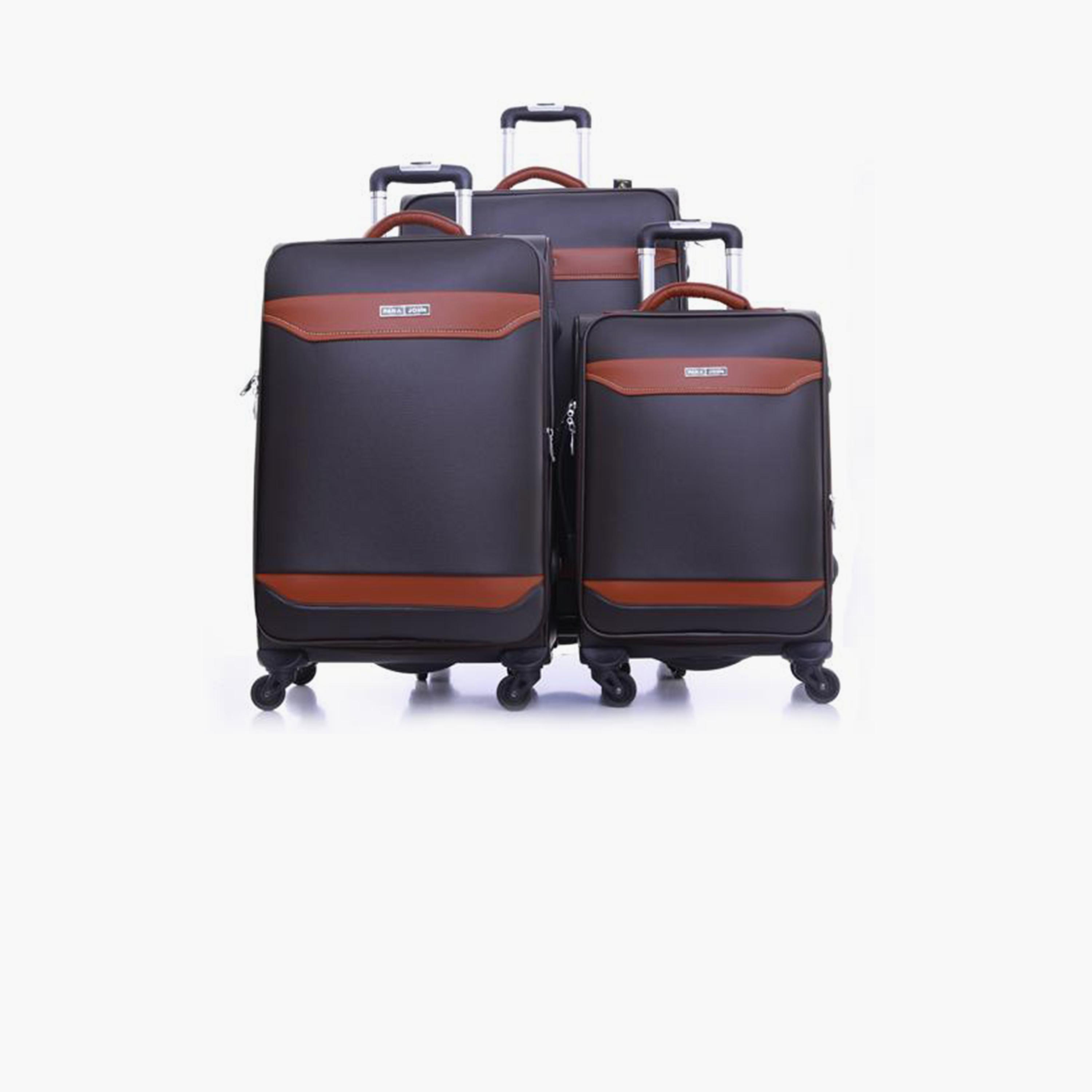 باراجون- طقم 3 شنط بأربع عجلات دوارة من مادة ABS وجوانب طرية مع قفل مركب-travel-luggagesandbags-luggage-image-1