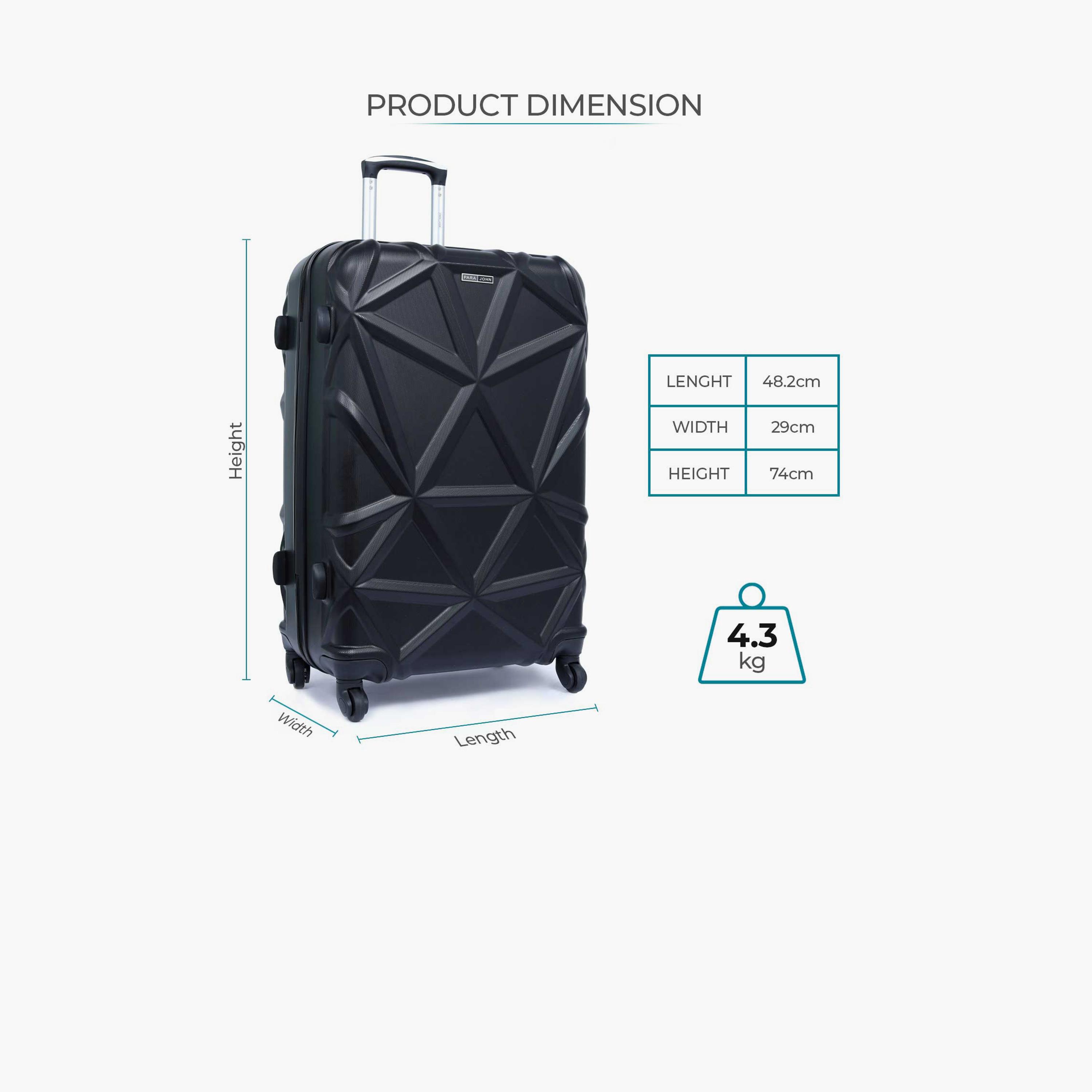 Para John Set of 3 ABS Hard Sided 4-Wheeler Spinner Trolley Bag with Combination Lock-travel-luggagesandbags-luggage-image-7