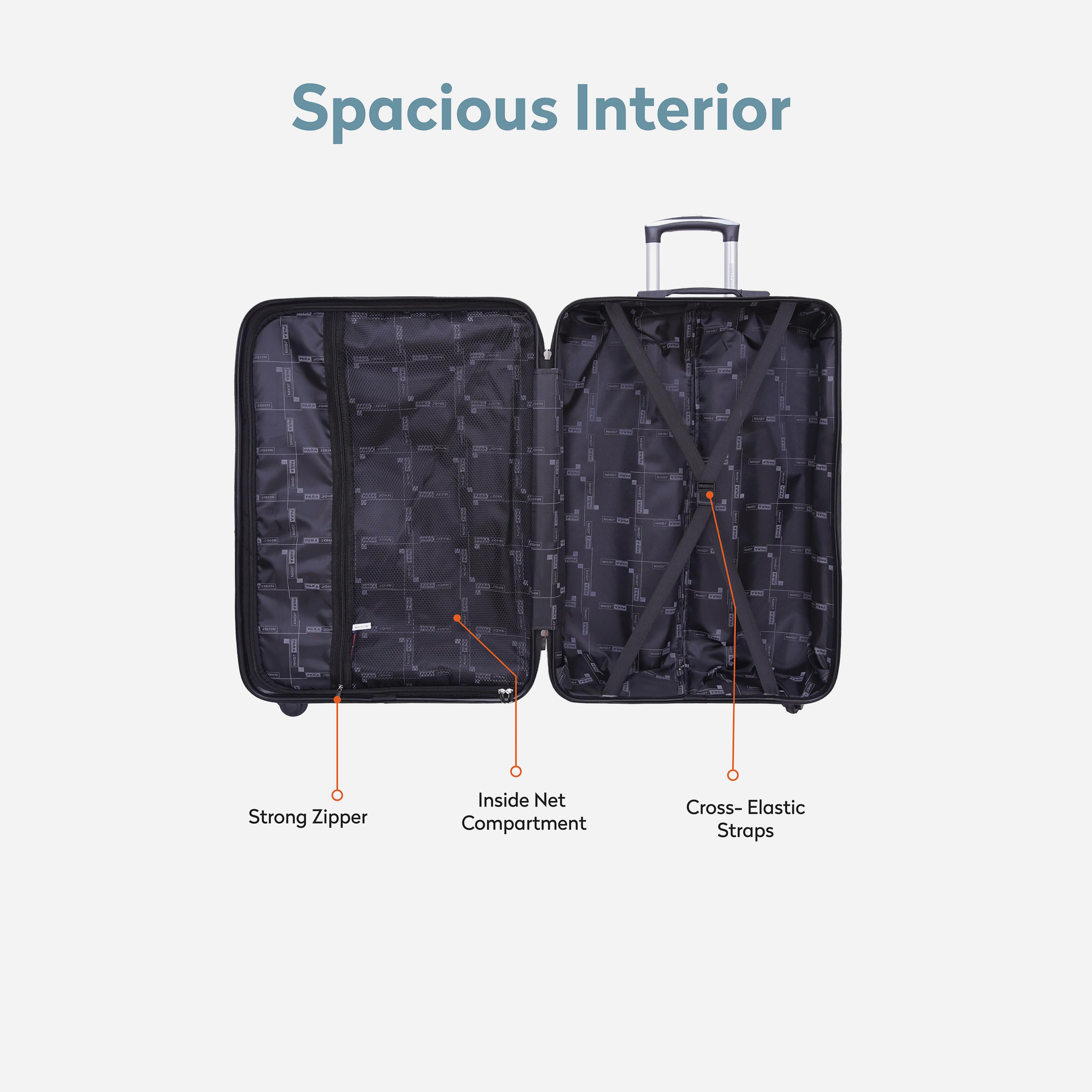 Para John Set of 3 ABS Hard Sided 4-Wheeler Spinner Trolley Bag with Combination Lock-travel-luggagesandbags-luggage-image-17