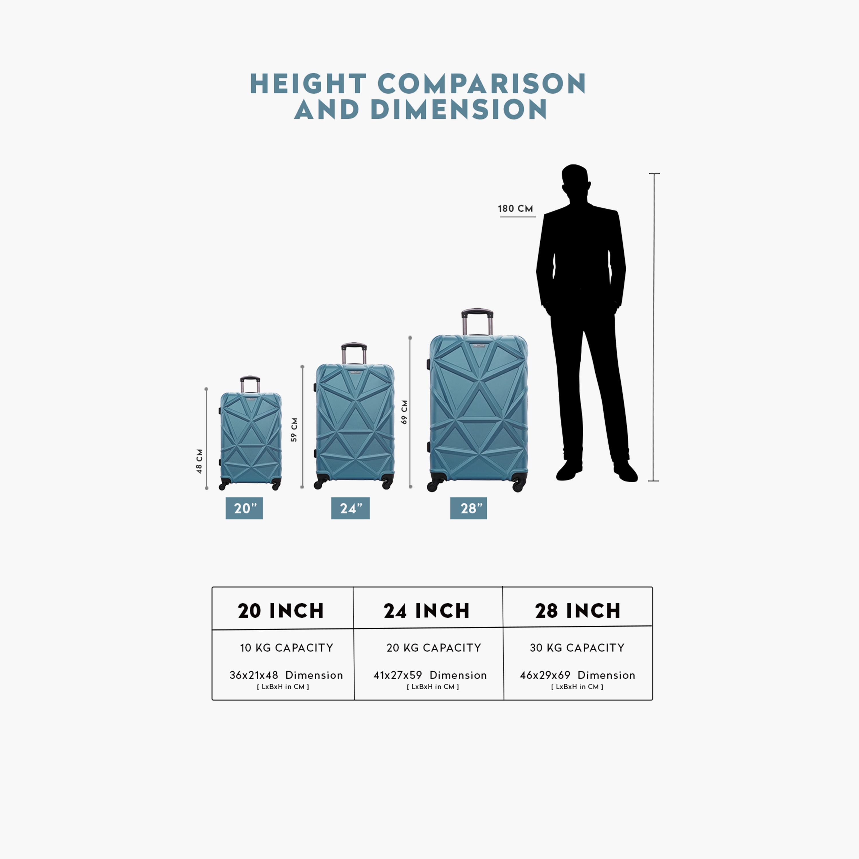 Para John Set of 3 ABS Hard Sided 4-Wheeler Spinner Trolley Bag with Combination Lock-travel-luggagesandbags-luggage-image-29