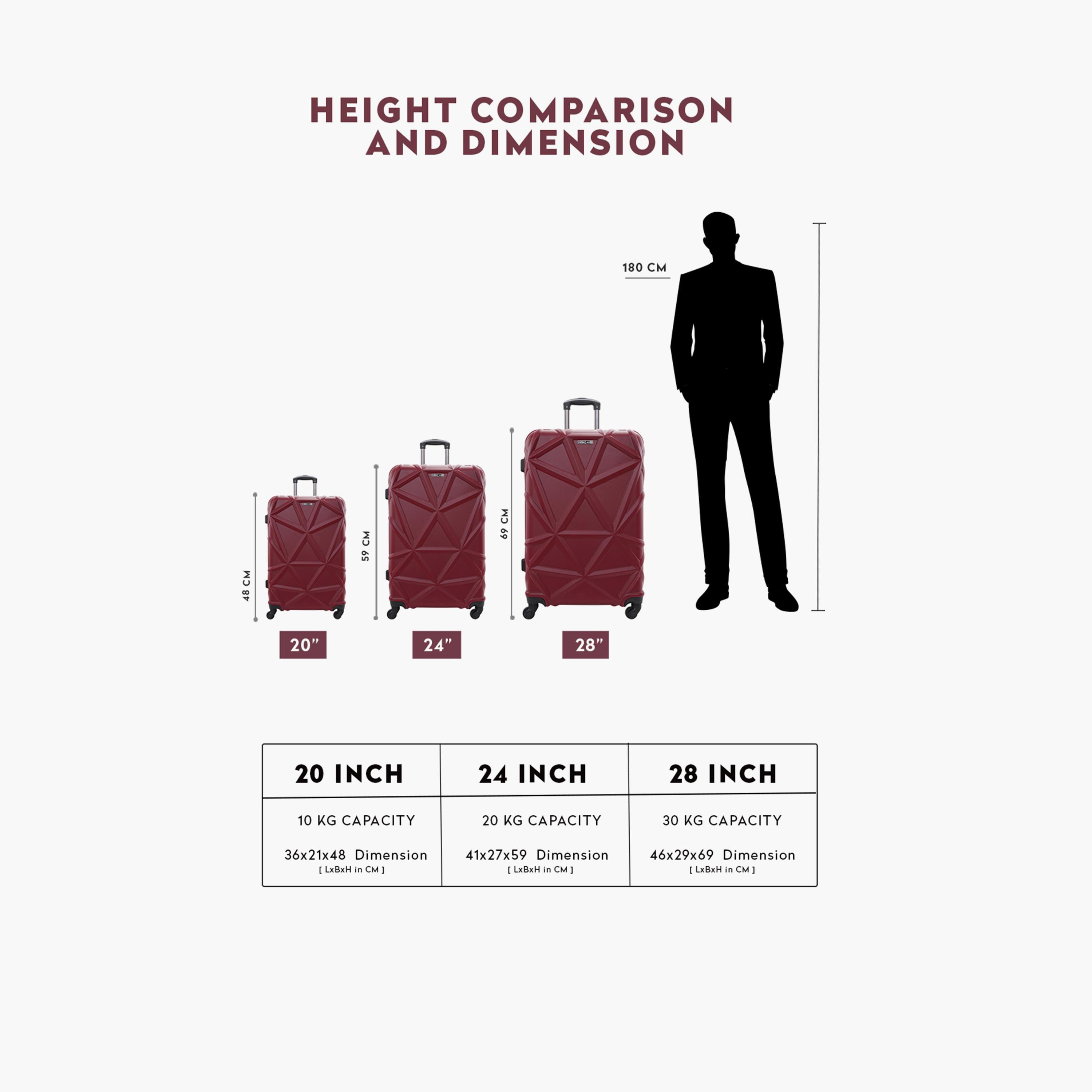 Para John Set of 3 ABS Hard Sided 4-Wheeler Spinner Trolley Bag with Combination Lock-travel-luggagesandbags-luggage-image-40