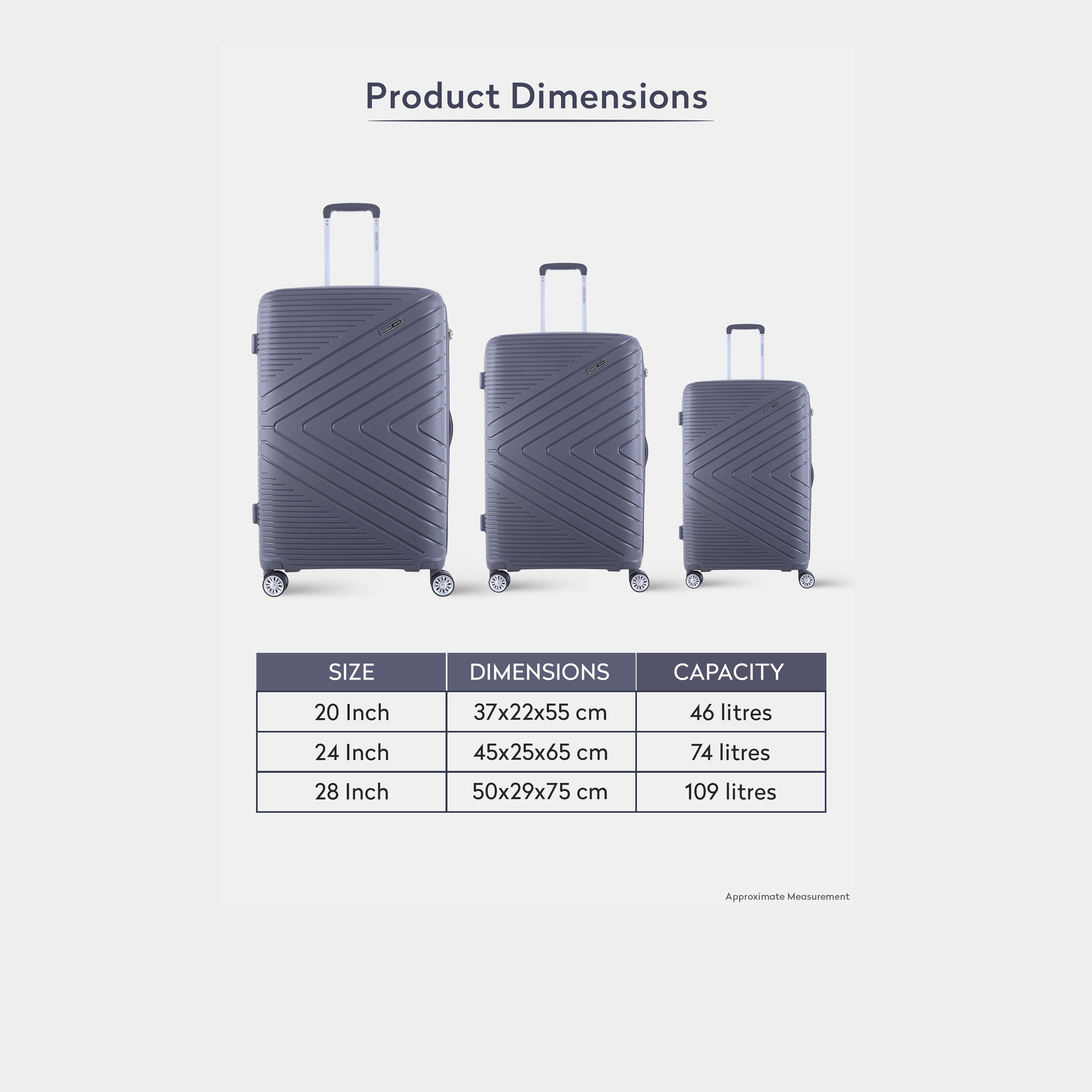 Para John Set of 3 ABS Hard Sided 4-Wheeler Spinner Trolley Bag with Combination Lock-travel-luggagesandbags-luggage-image-5