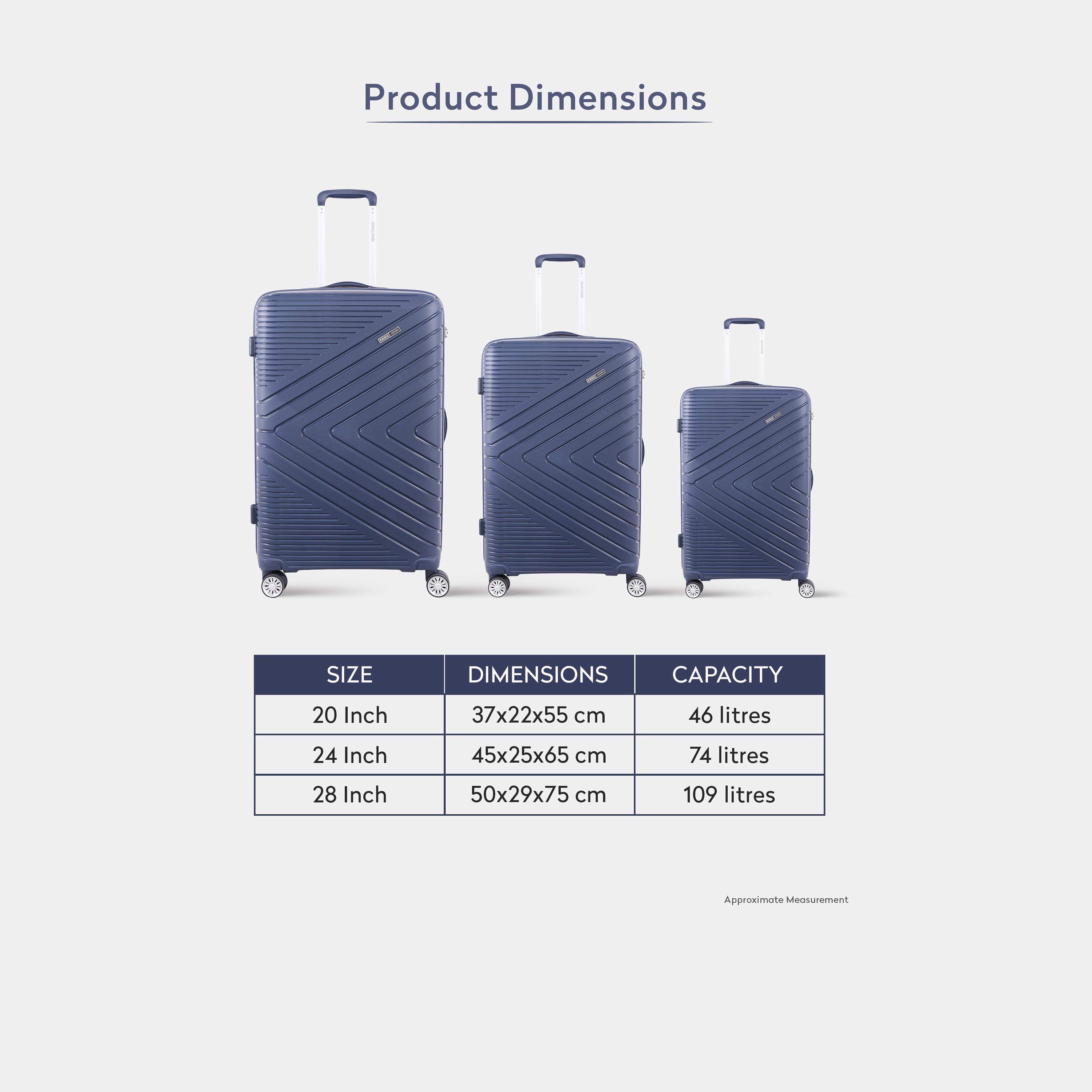 باراجون- طقم 3 شنط بأربع عجلات دوارة من مادة ABS وجوانب صلبة مع قفل مركب-travel-luggagesandbags-luggage-image-10