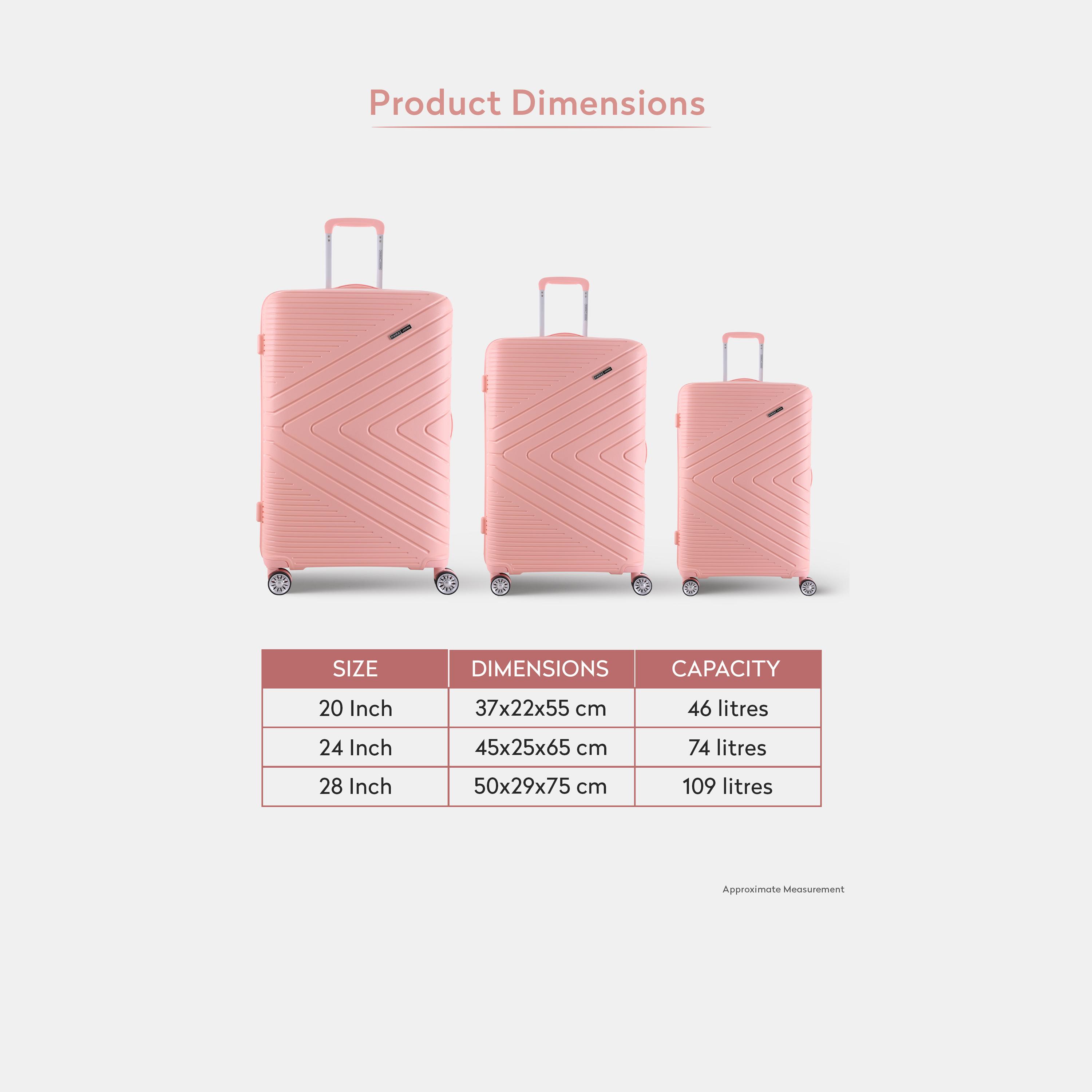 باراجون- طقم 3 شنط بأربع عجلات دوارة من مادة ABS وجوانب صلبة مع قفل مركب-travel-luggagesandbags-luggage-image-15