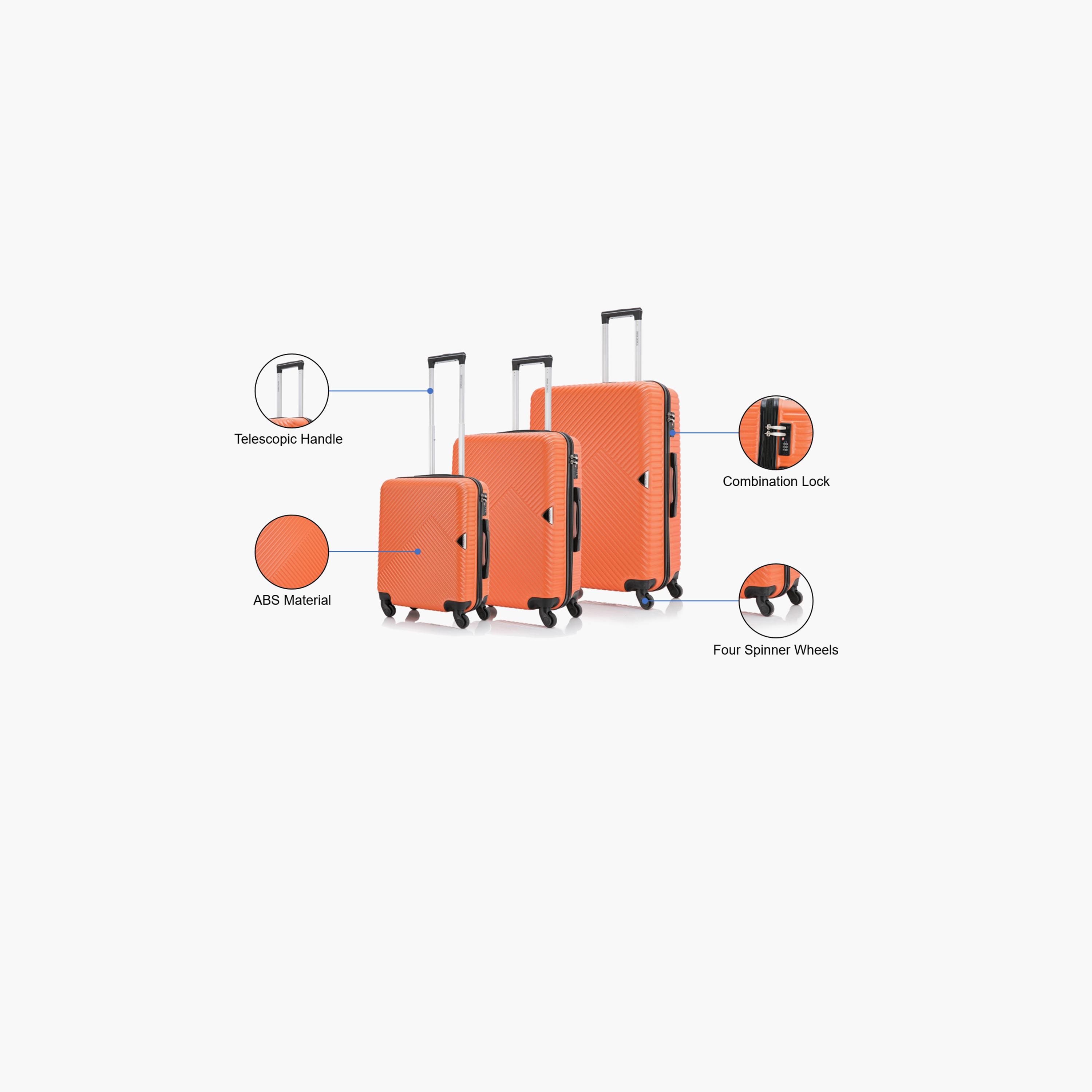 Para John Set of 3 ABS Hard Sided 4-Wheeler Spinner Trolley Bag with Combination Lock-travel-luggagesandbags-luggage-image-2