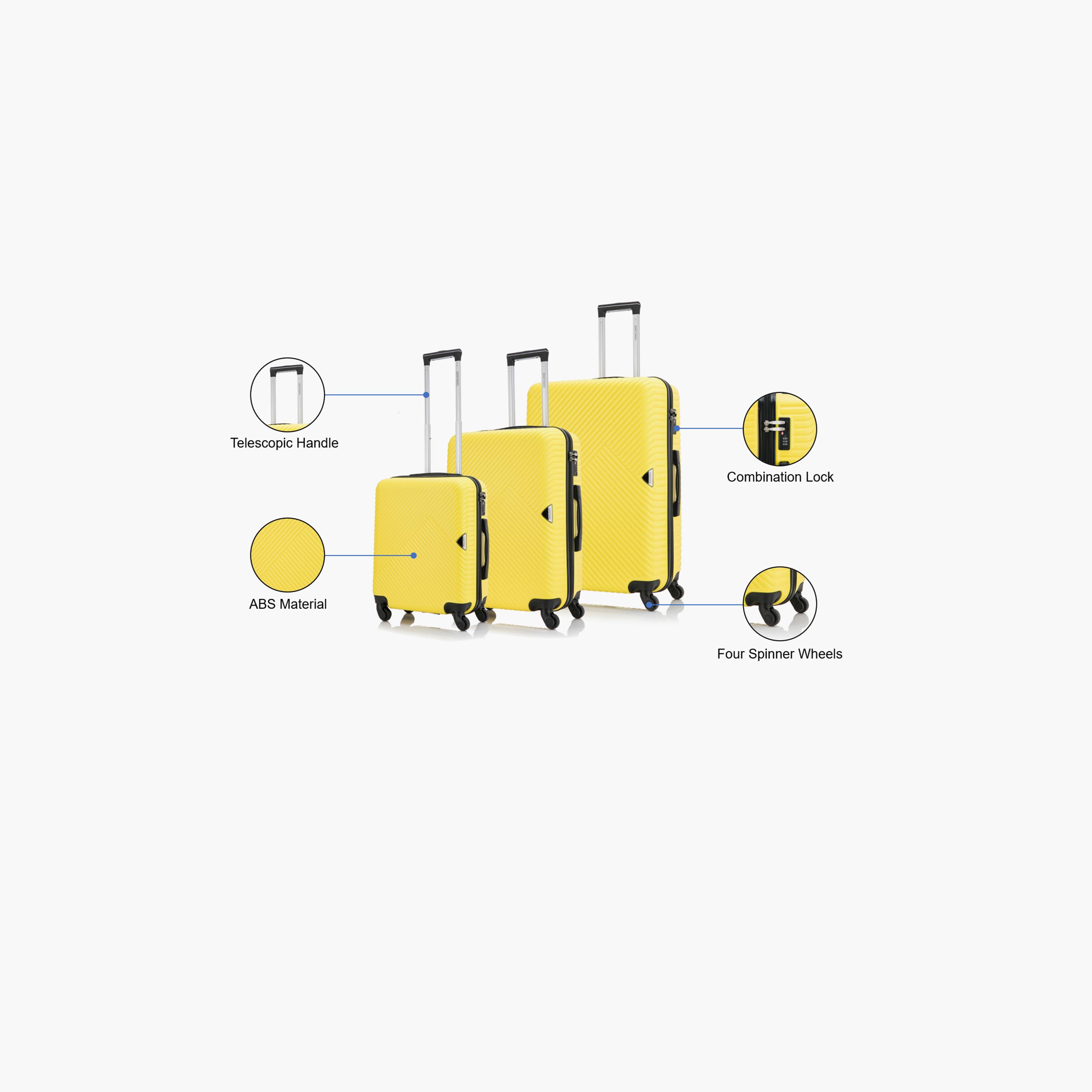 Para John Set of 3 ABS Hard Sided 4-Wheeler Spinner Trolley Bag with Combination Lock-travel-luggagesandbags-luggage-image-14