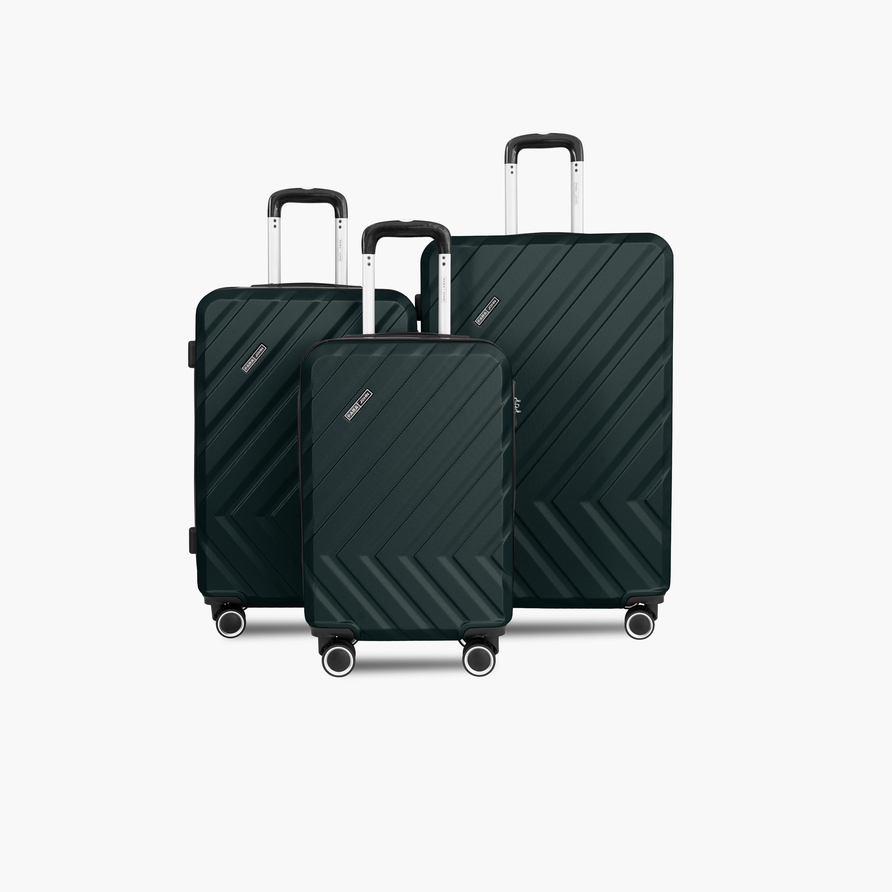 Para John Set of 3 ABS Hard Sided 4-Wheeler Spinner Trolley Bag with Combination Lock-travel-luggagesandbags-luggage-image-1