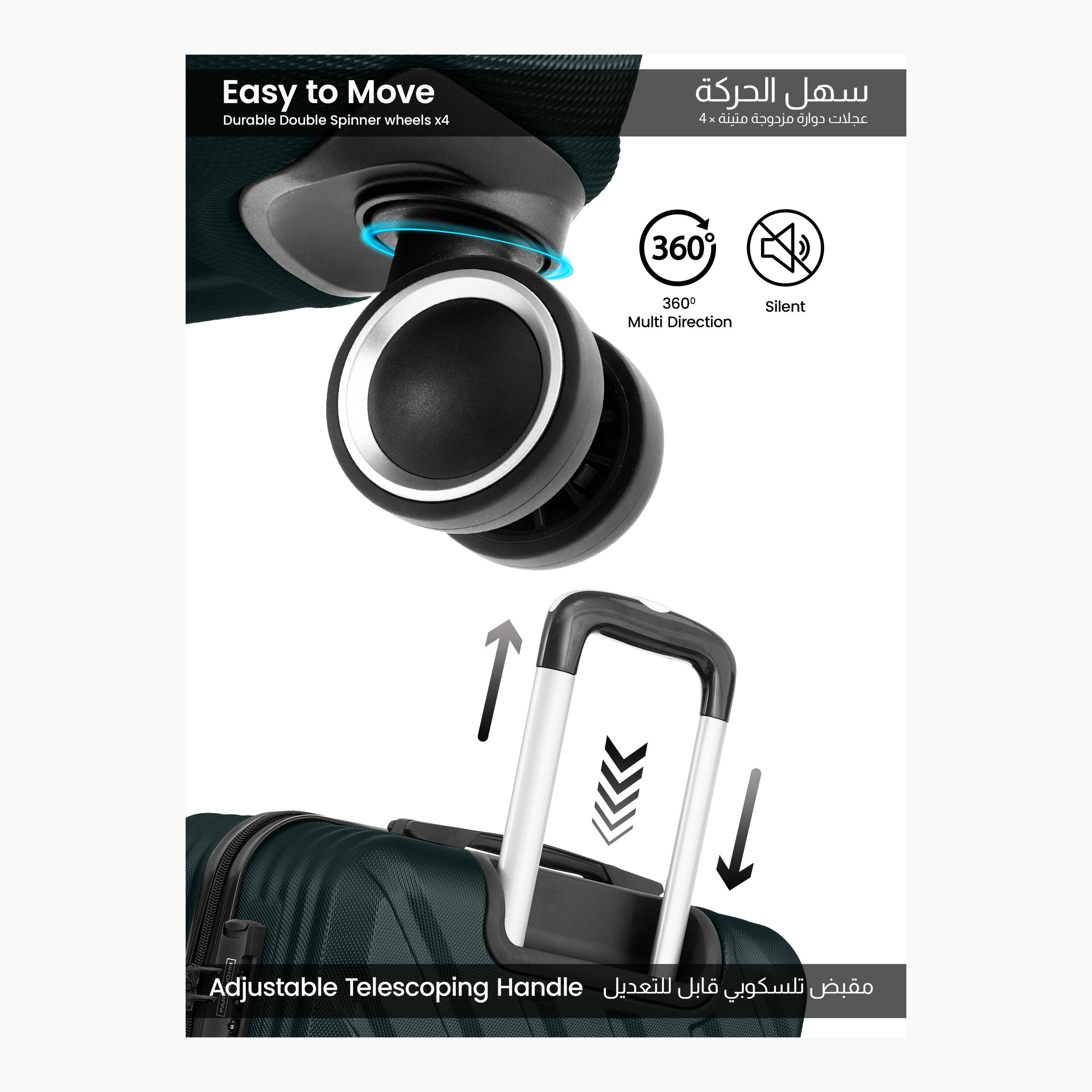 Para John Set of 3 ABS Hard Sided 4-Wheeler Spinner Trolley Bag with Combination Lock-travel-luggagesandbags-luggage-image-3