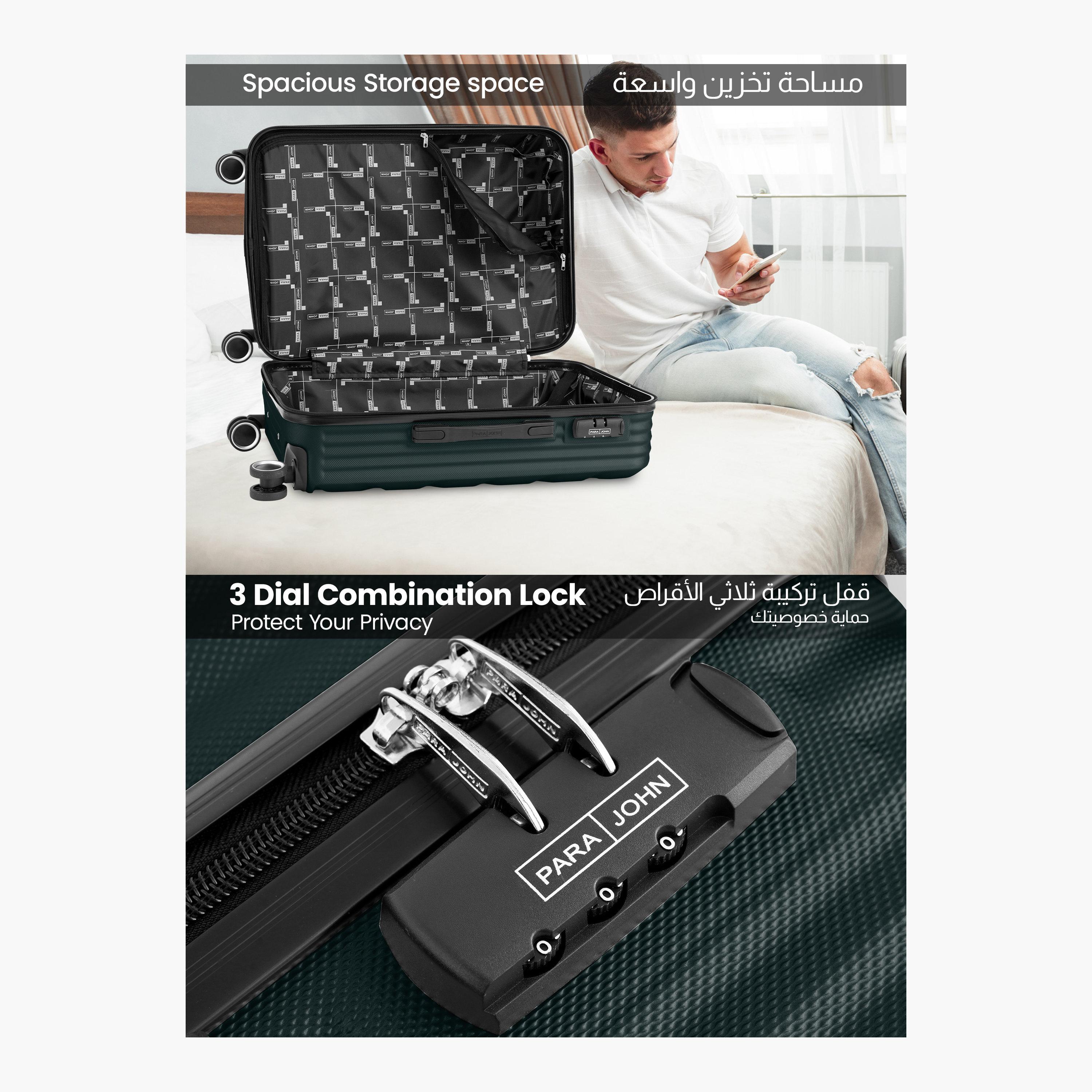 Para John Set of 3 ABS Hard Sided 4-Wheeler Spinner Trolley Bag with Combination Lock-travel-luggagesandbags-luggage-image-4