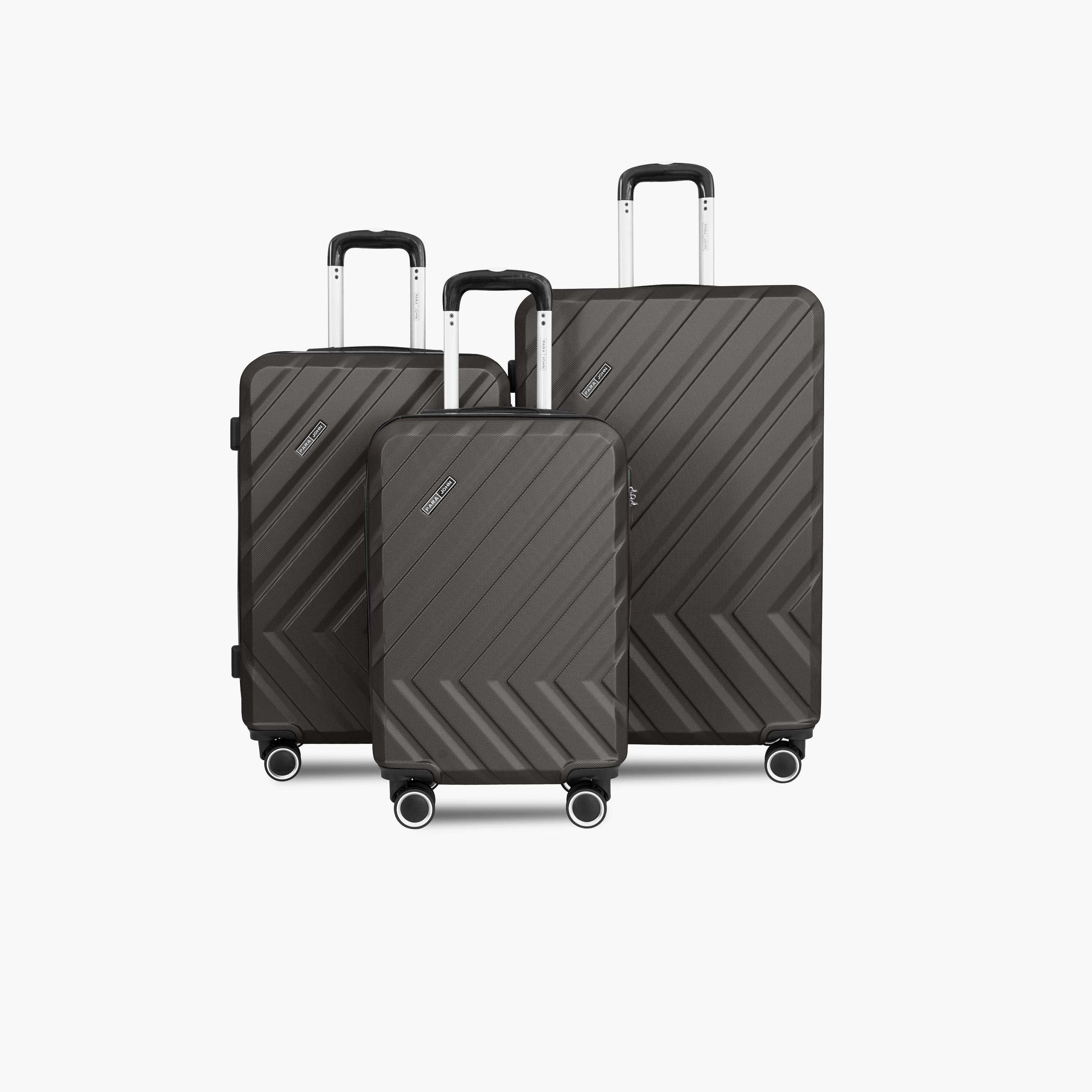 باراجون- طقم 3 شنط بأربع عجلات دوارة من مادة ABS وجوانب صلبة مع قفل مركب-travel-luggagesandbags-luggage-image-1