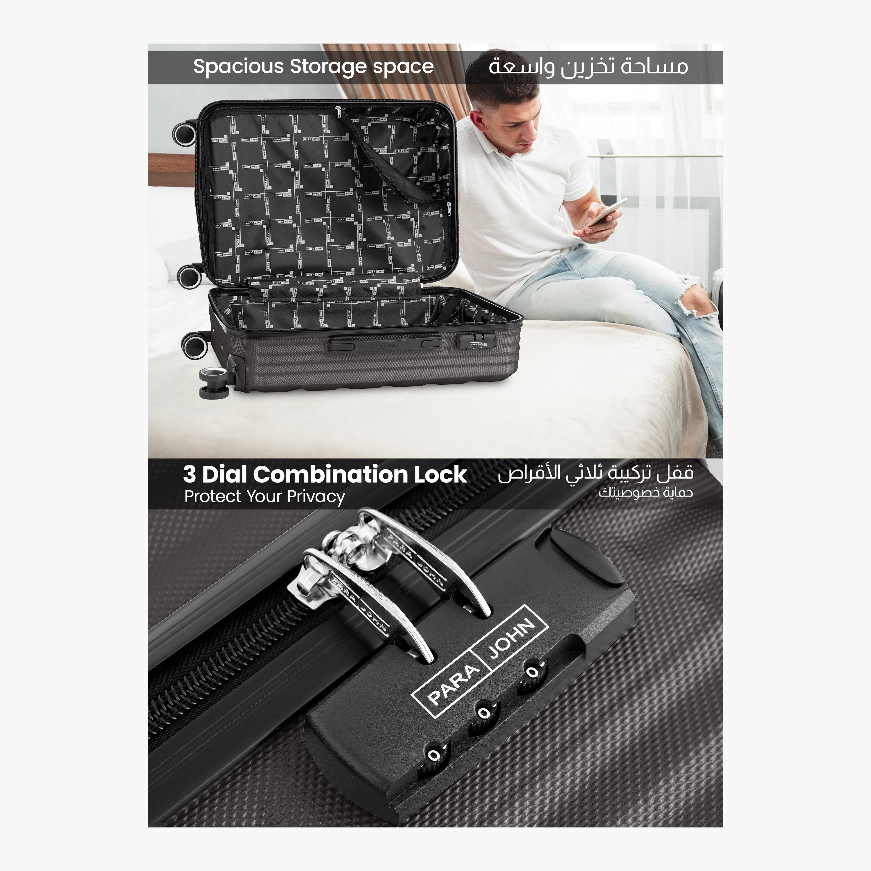 باراجون- طقم 3 شنط بأربع عجلات دوارة من مادة ABS وجوانب صلبة مع قفل مركب-travel-luggagesandbags-luggage-image-4