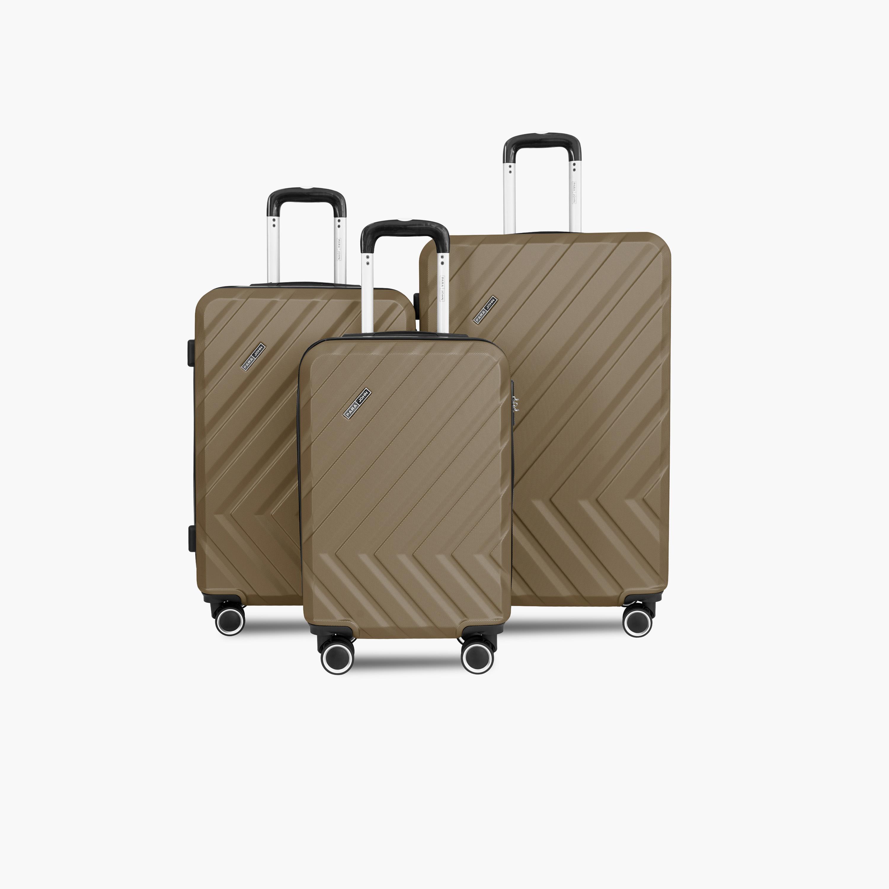 Para John Set of 3 ABS Hard Sided 4-Wheeler Spinner Trolley Bag with Combination Lock-travel-luggagesandbags-luggage-image-1