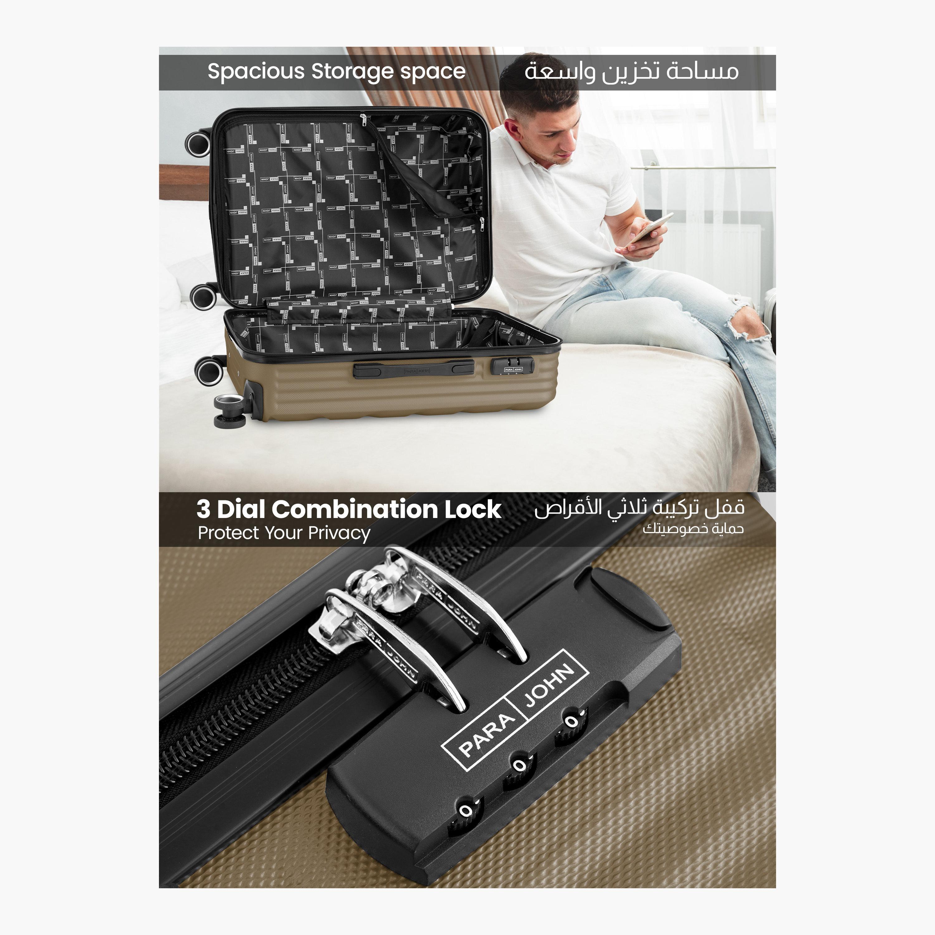 Para John Set of 3 ABS Hard Sided 4-Wheeler Spinner Trolley Bag with Combination Lock-travel-luggagesandbags-luggage-image-4