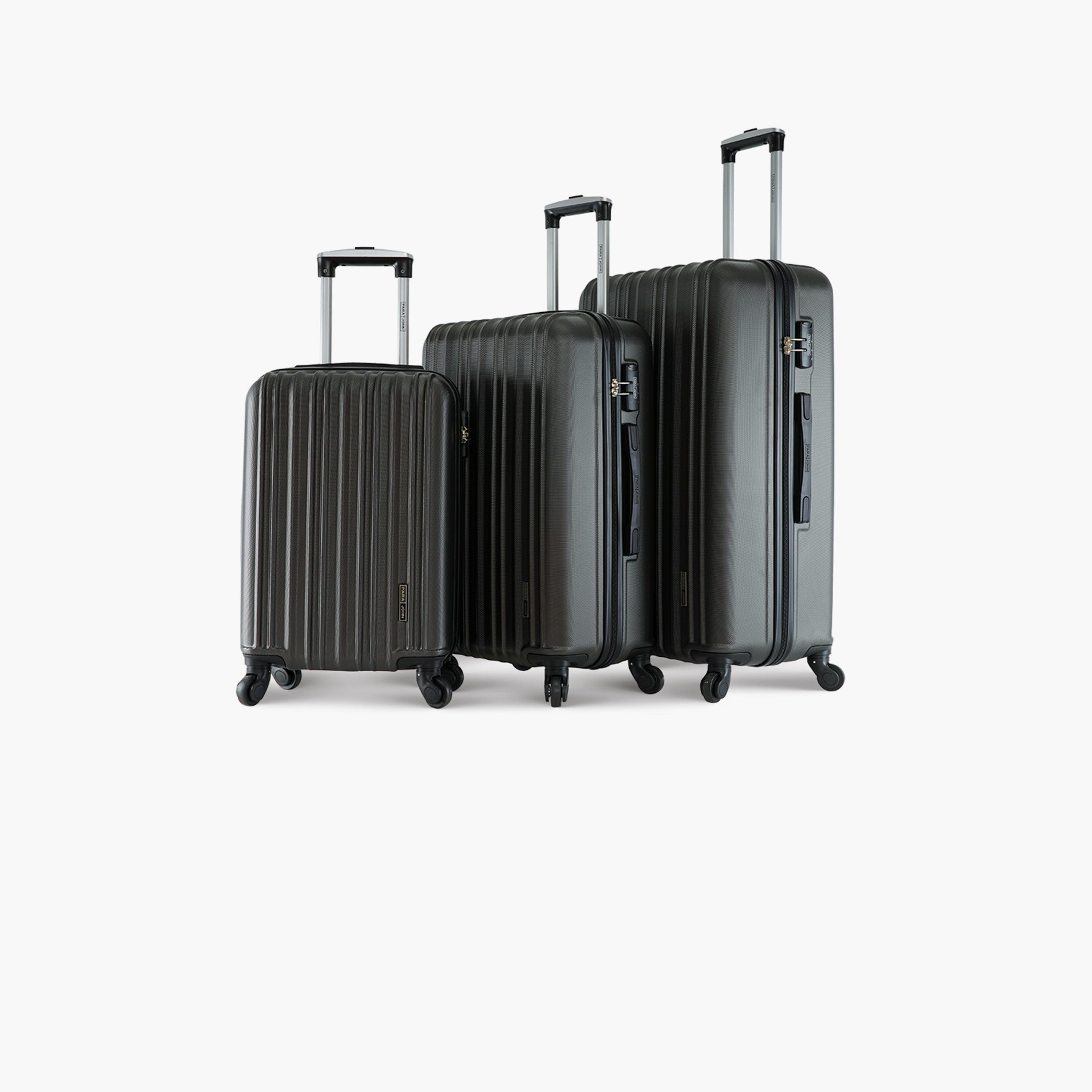 Para John Set of 3 ABS Hard Sided 4-Wheeler Spinner Trolley Bag with Combination Lock-travel-luggagesandbags-luggage-image-1