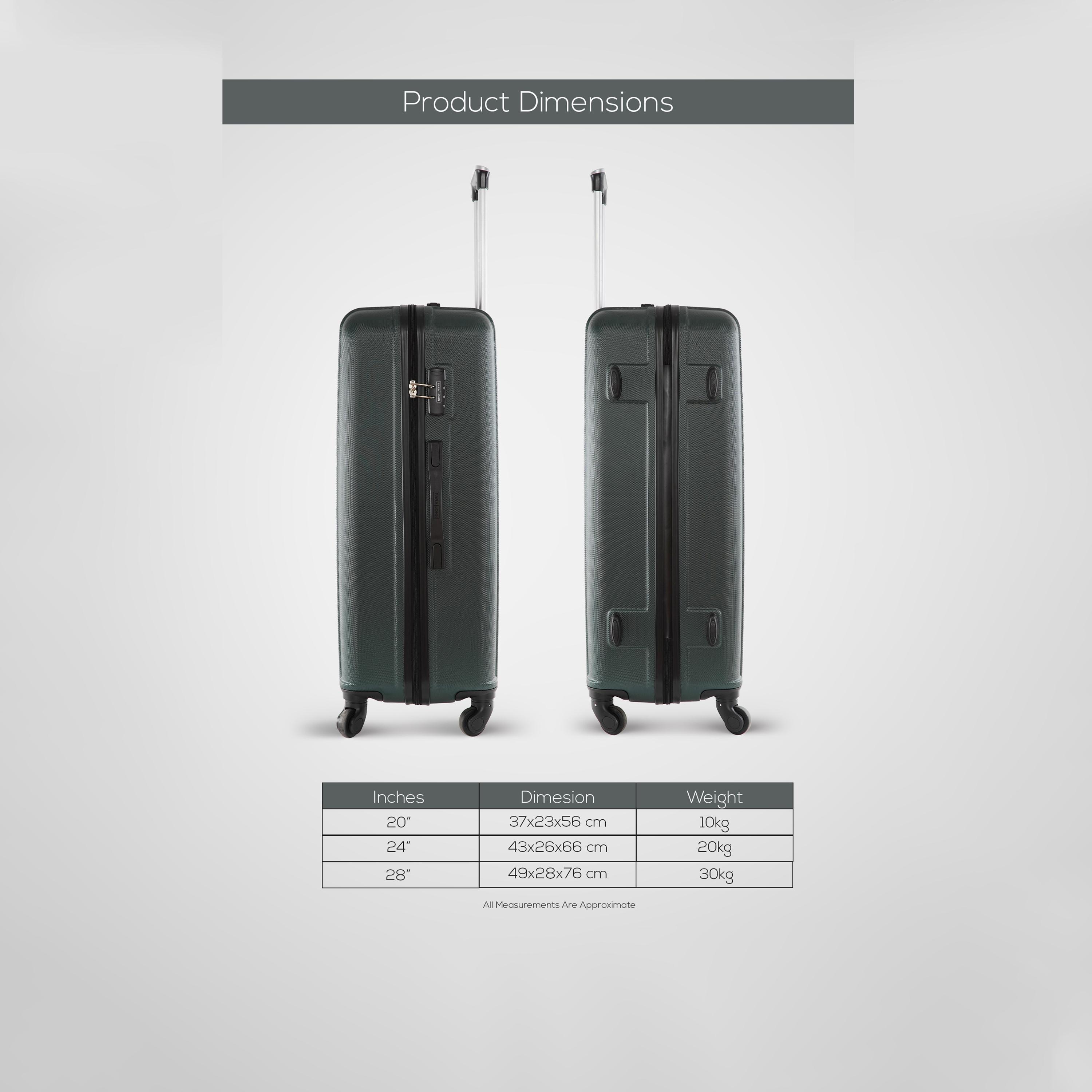 Para John Set of 3 ABS Hard Sided 4-Wheeler Spinner Trolley Bag with Combination Lock-travel-luggagesandbags-luggage-image-5