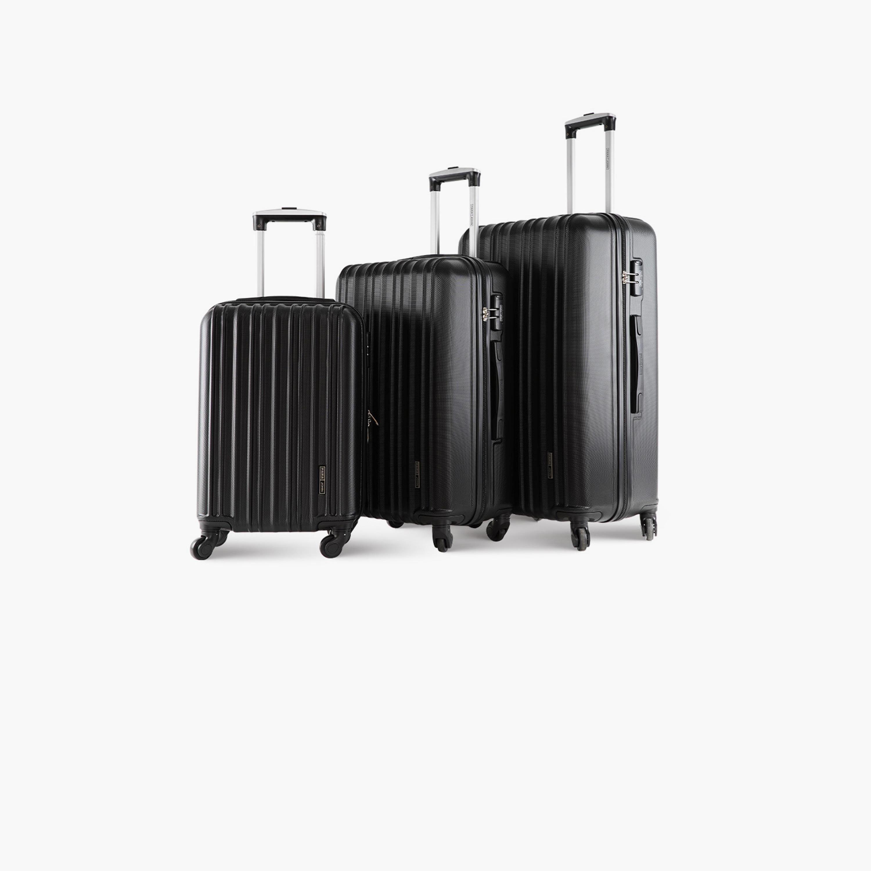 Para John Set of 3 ABS Hard Sided 4-Wheeler Spinner Trolley Bag with Combination Lock-travel-luggagesandbags-luggage-image-1