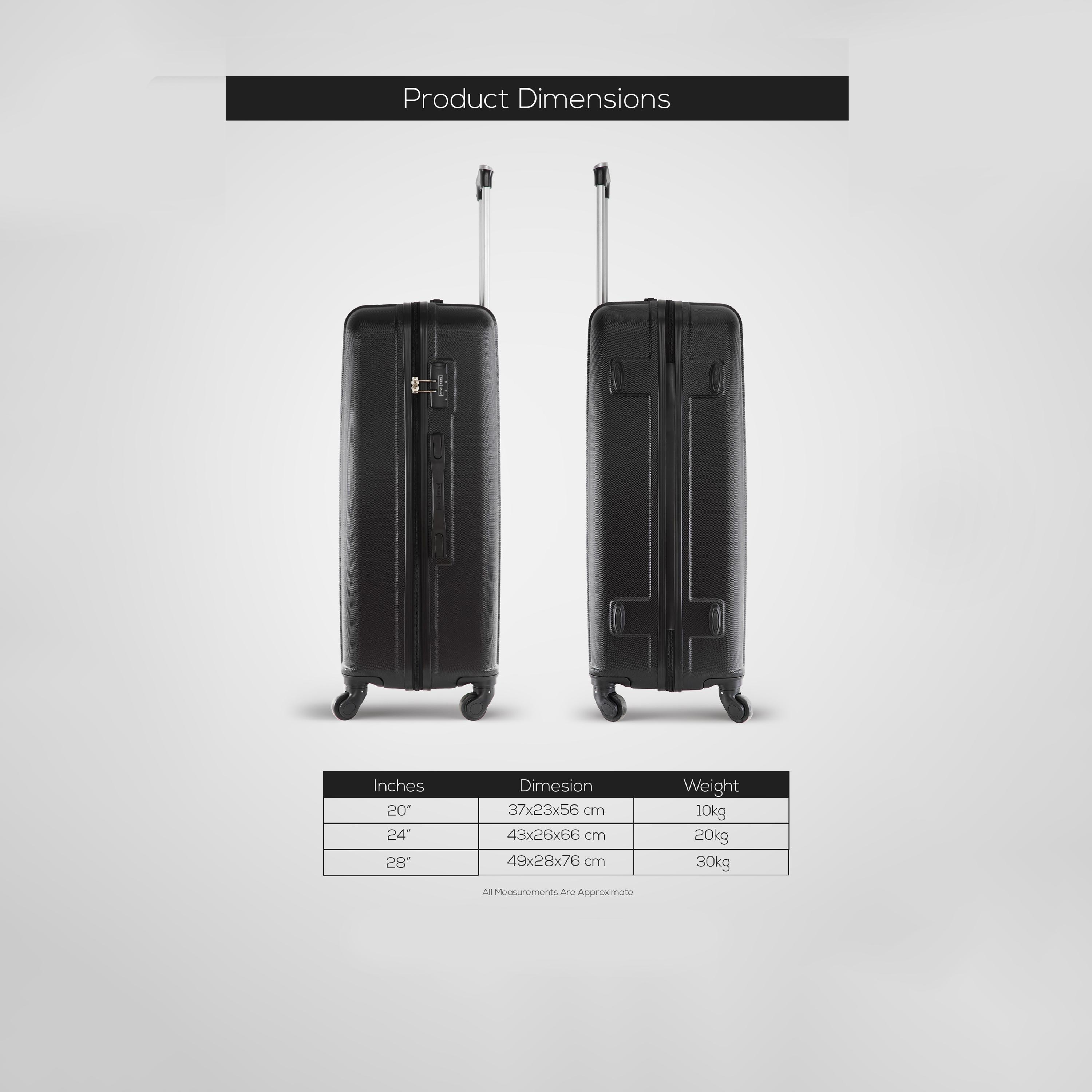 Para John Set of 3 ABS Hard Sided 4-Wheeler Spinner Trolley Bag with Combination Lock-travel-luggagesandbags-luggage-image-5