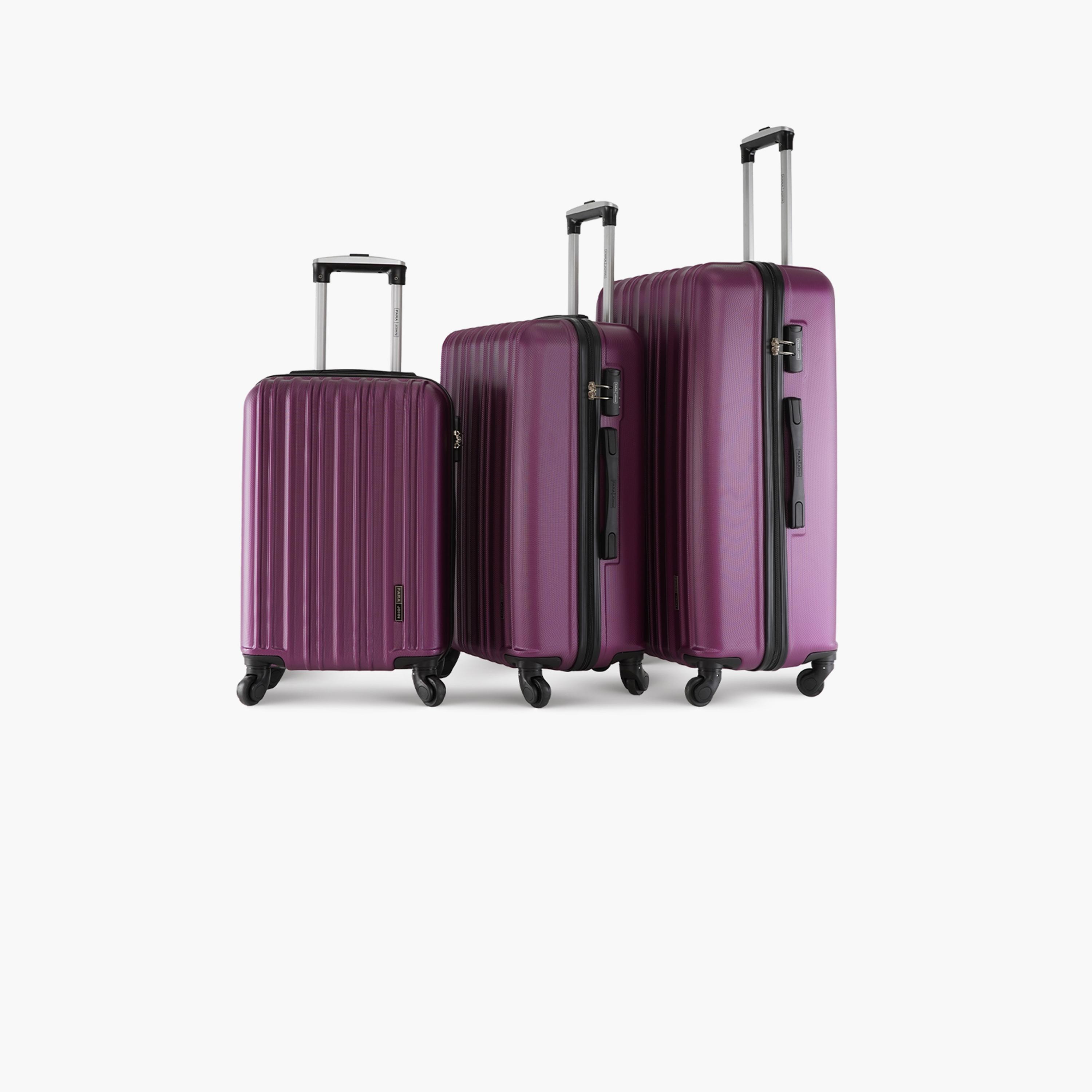 باراجون- طقم 3 شنط بأربع عجلات دوارة من مادة ABS وجوانب صلبة مع قفل مركب-travel-luggagesandbags-luggage-image-1