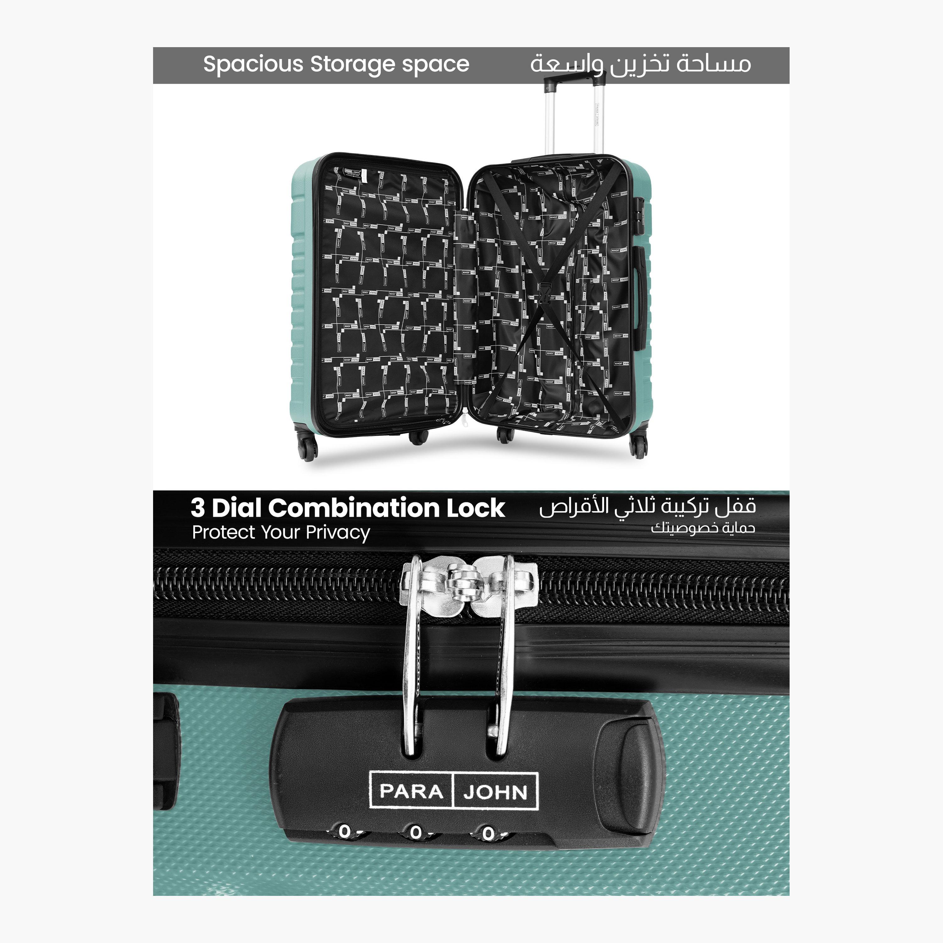 Para John Set of 3 ABS Hard Sided 4-Wheeler Spinner Trolley Bag with Combination Lock-travel-luggagesandbags-luggage-image-4