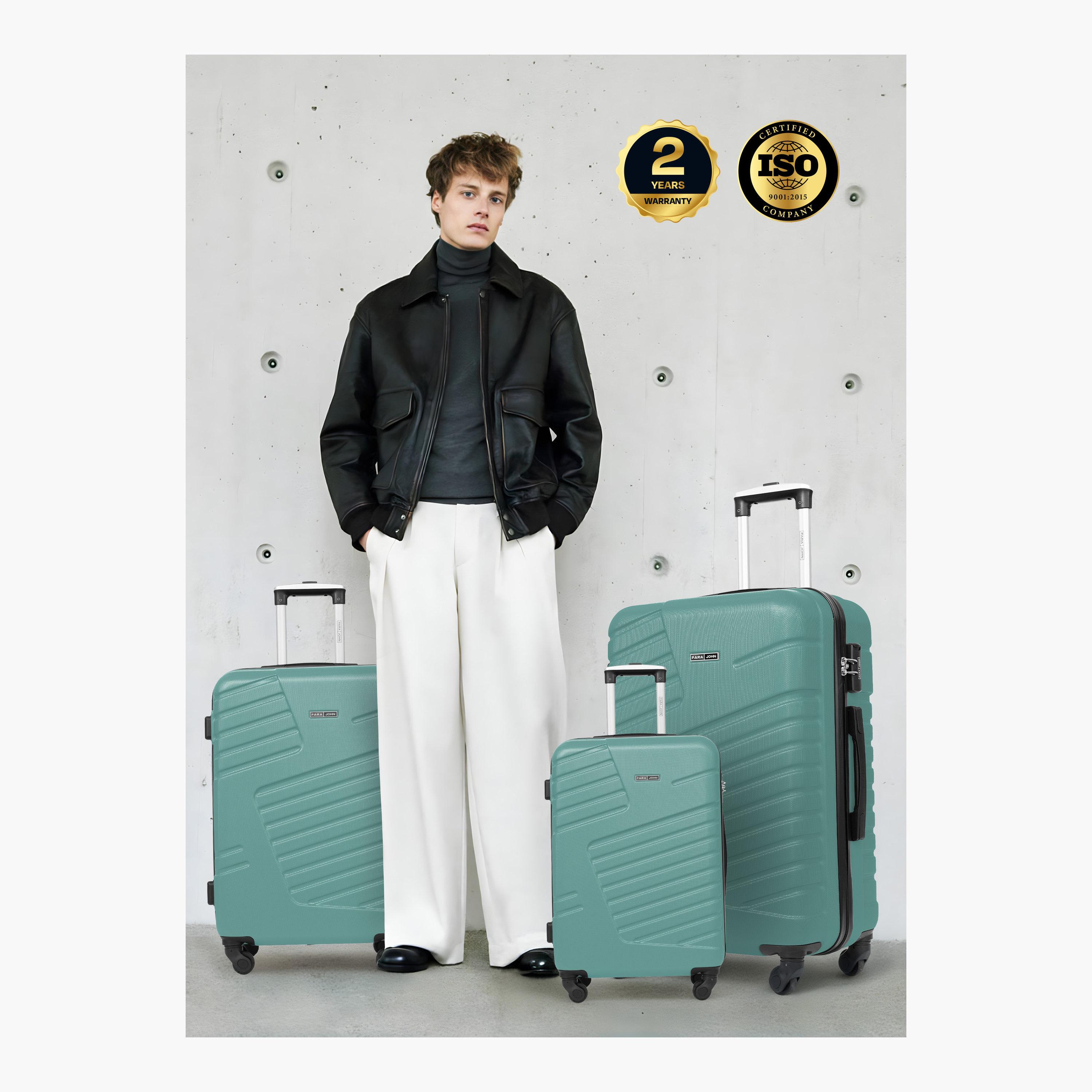 Para John Set of 3 ABS Hard Sided 4-Wheeler Spinner Trolley Bag with Combination Lock-travel-luggagesandbags-luggage-image-8