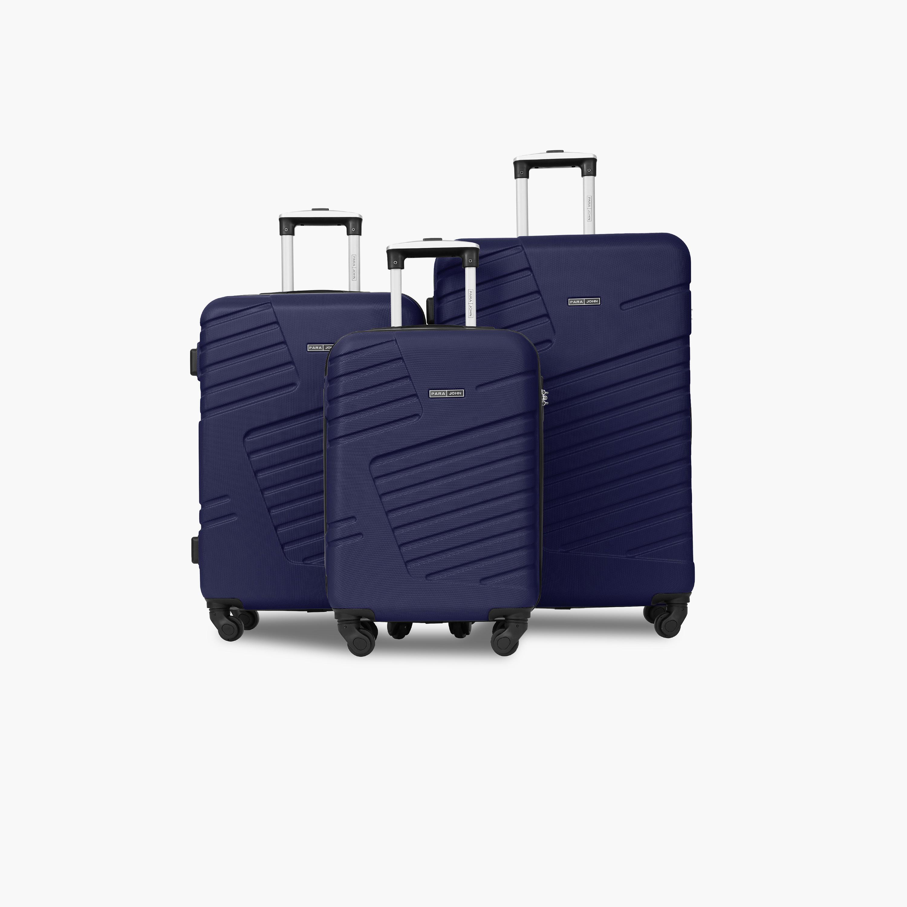 باراجون- طقم 3 شنط بأربع عجلات دوارة من مادة ABS وجوانب صلبة مع قفل مركب-travel-luggagesandbags-luggage-image-1