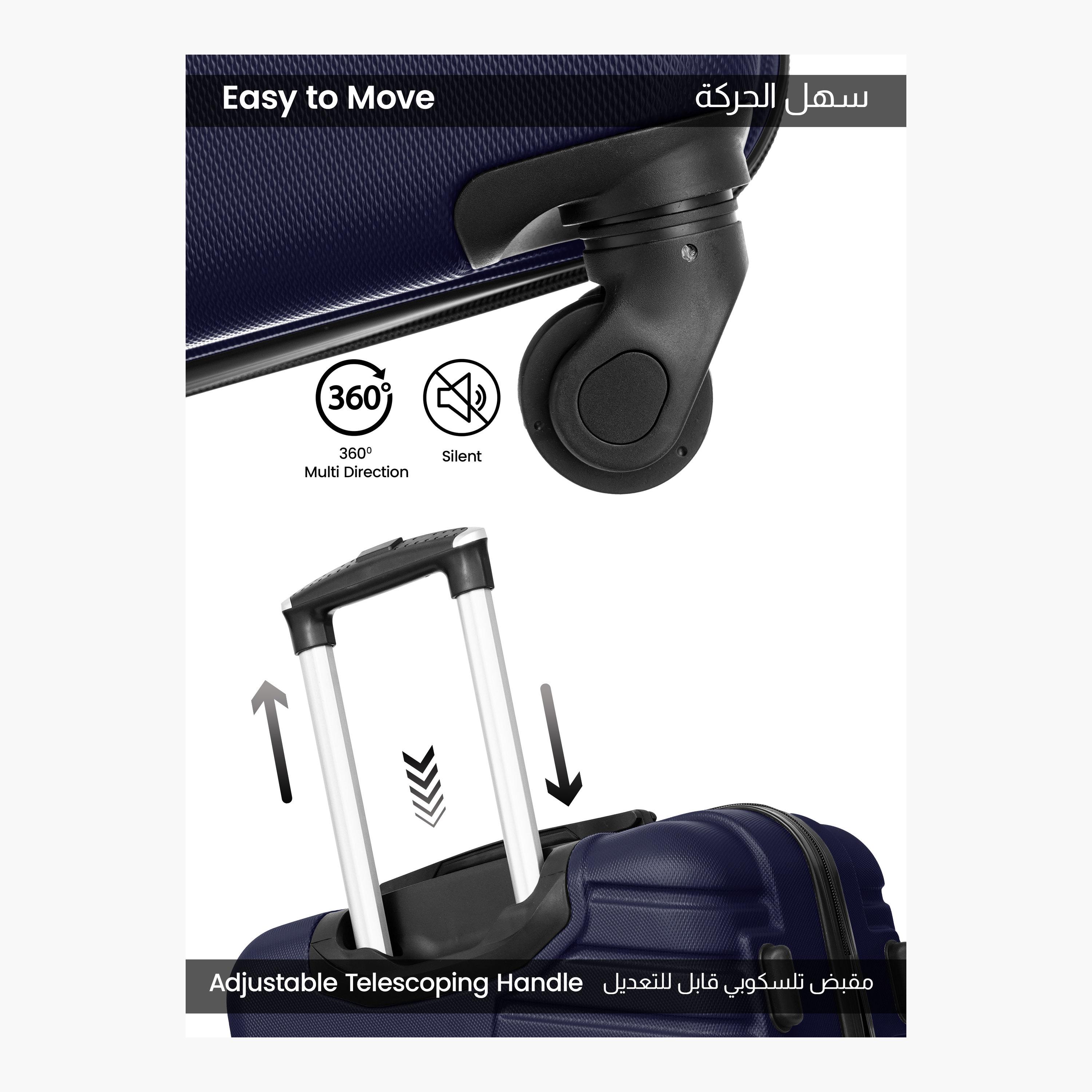 باراجون- طقم 3 شنط بأربع عجلات دوارة من مادة ABS وجوانب صلبة مع قفل مركب-travel-luggagesandbags-luggage-image-3