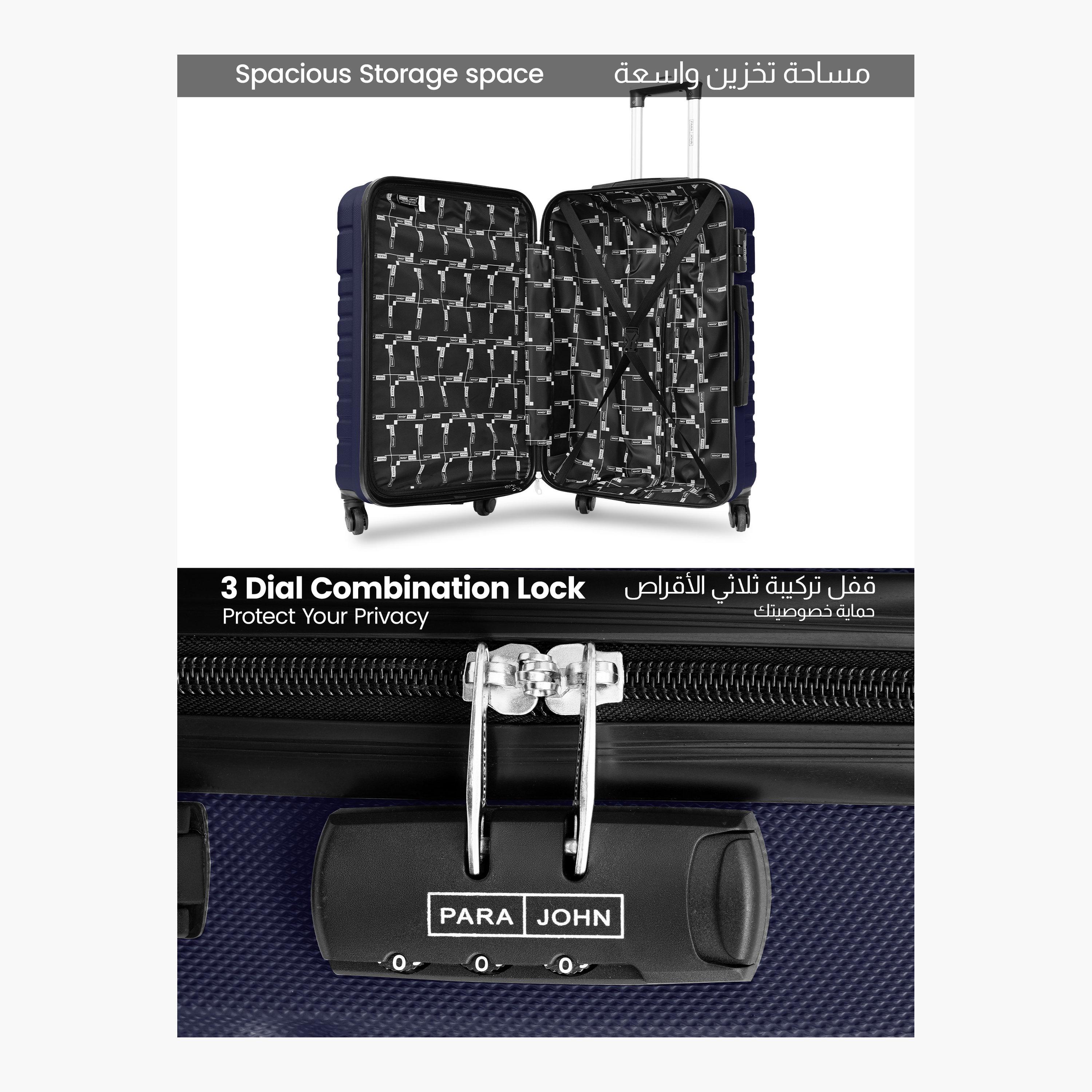 باراجون- طقم 3 شنط بأربع عجلات دوارة من مادة ABS وجوانب صلبة مع قفل مركب-travel-luggagesandbags-luggage-image-4