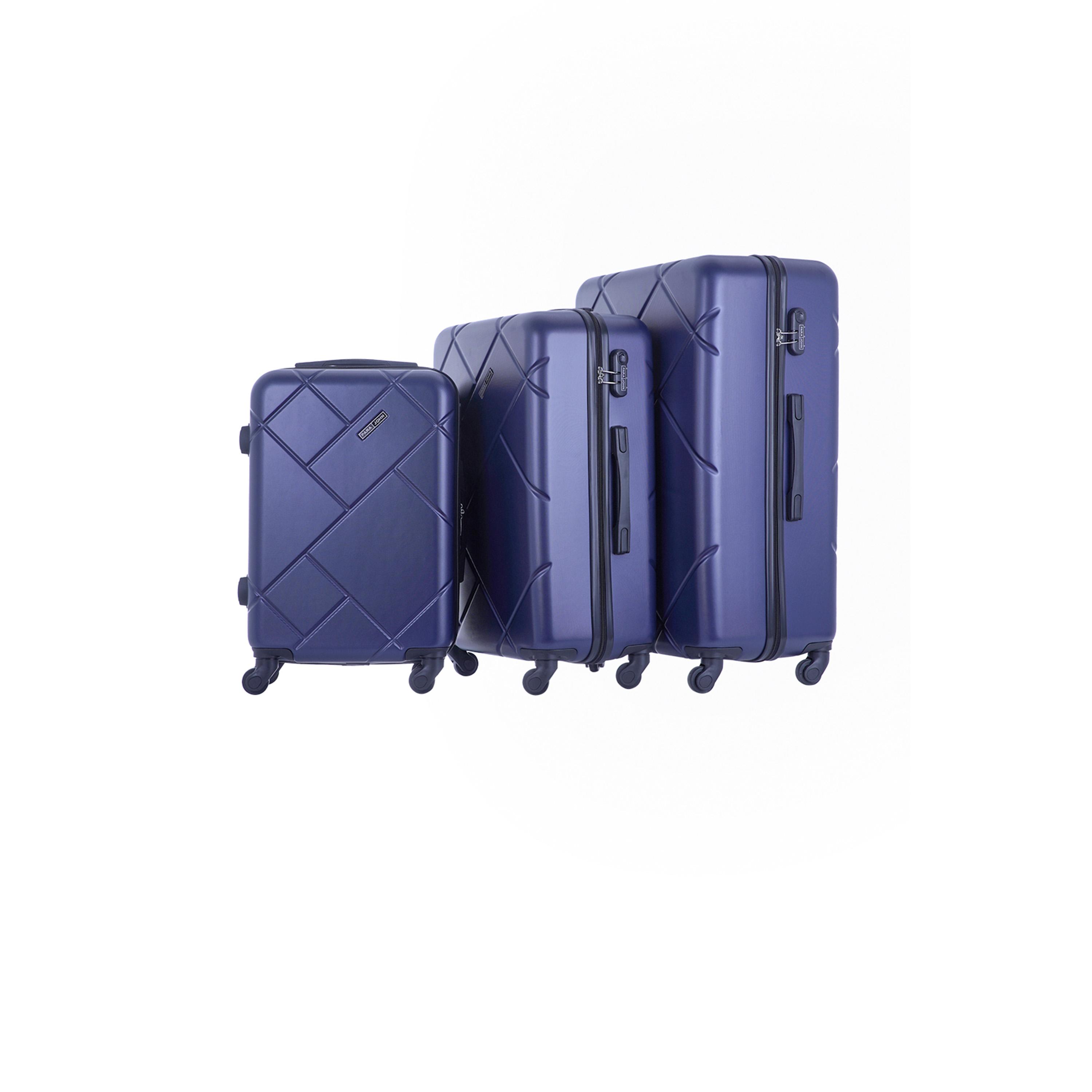 Para John Set of 3 ABS Hard Sided 4-Wheeler Spinner Trolley Bag with Combination Lock-travel-luggagesandbags-luggage-image-1