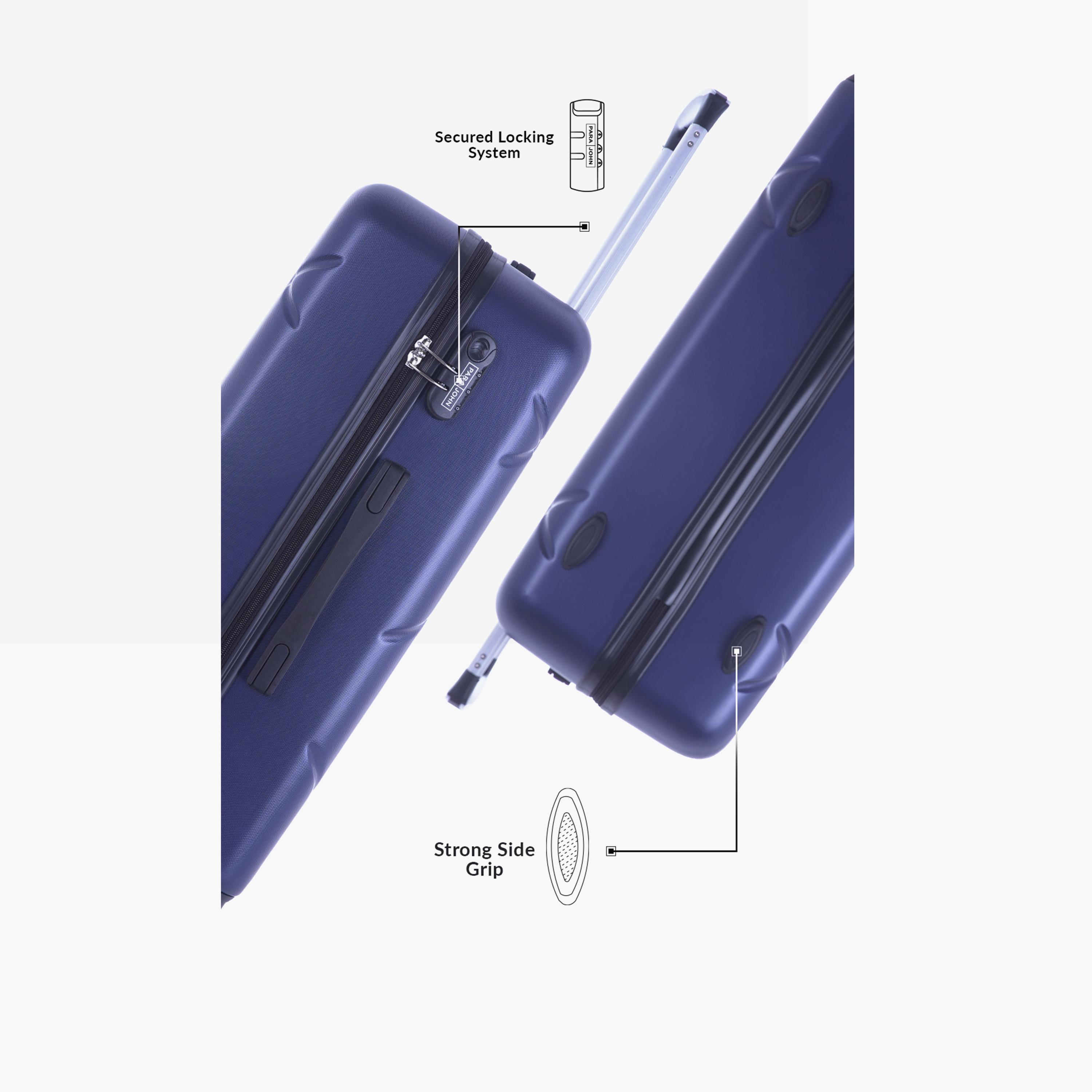 Para John Set of 3 ABS Hard Sided 4-Wheeler Spinner Trolley Bag with Combination Lock-travel-luggagesandbags-luggage-image-3