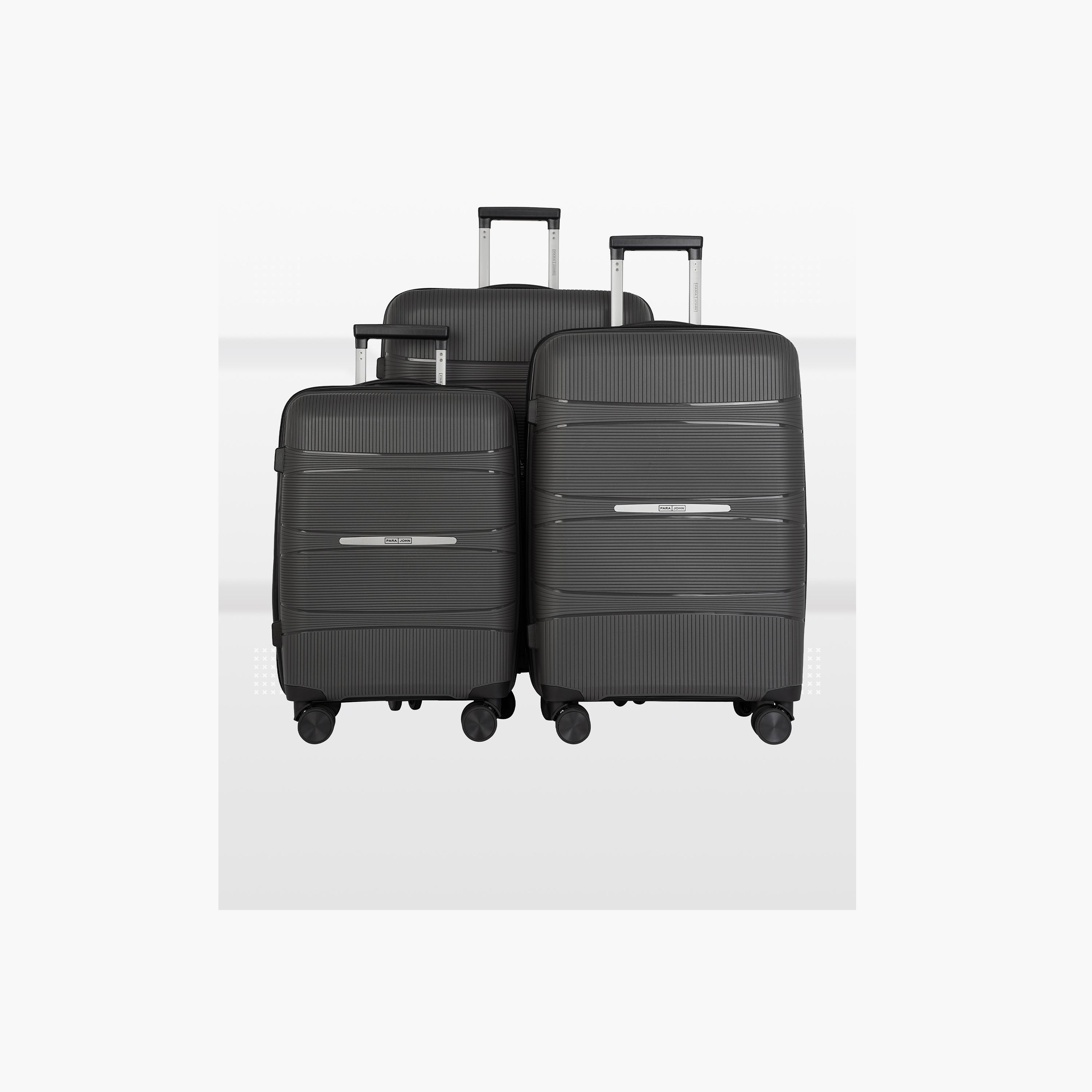 باراجون- طقم 3 شنط بولي بروبيلين بأربع عجلات دوارة وجوانب صلبة مع قفل مركب-travel-luggagesandbags-luggage-image-13